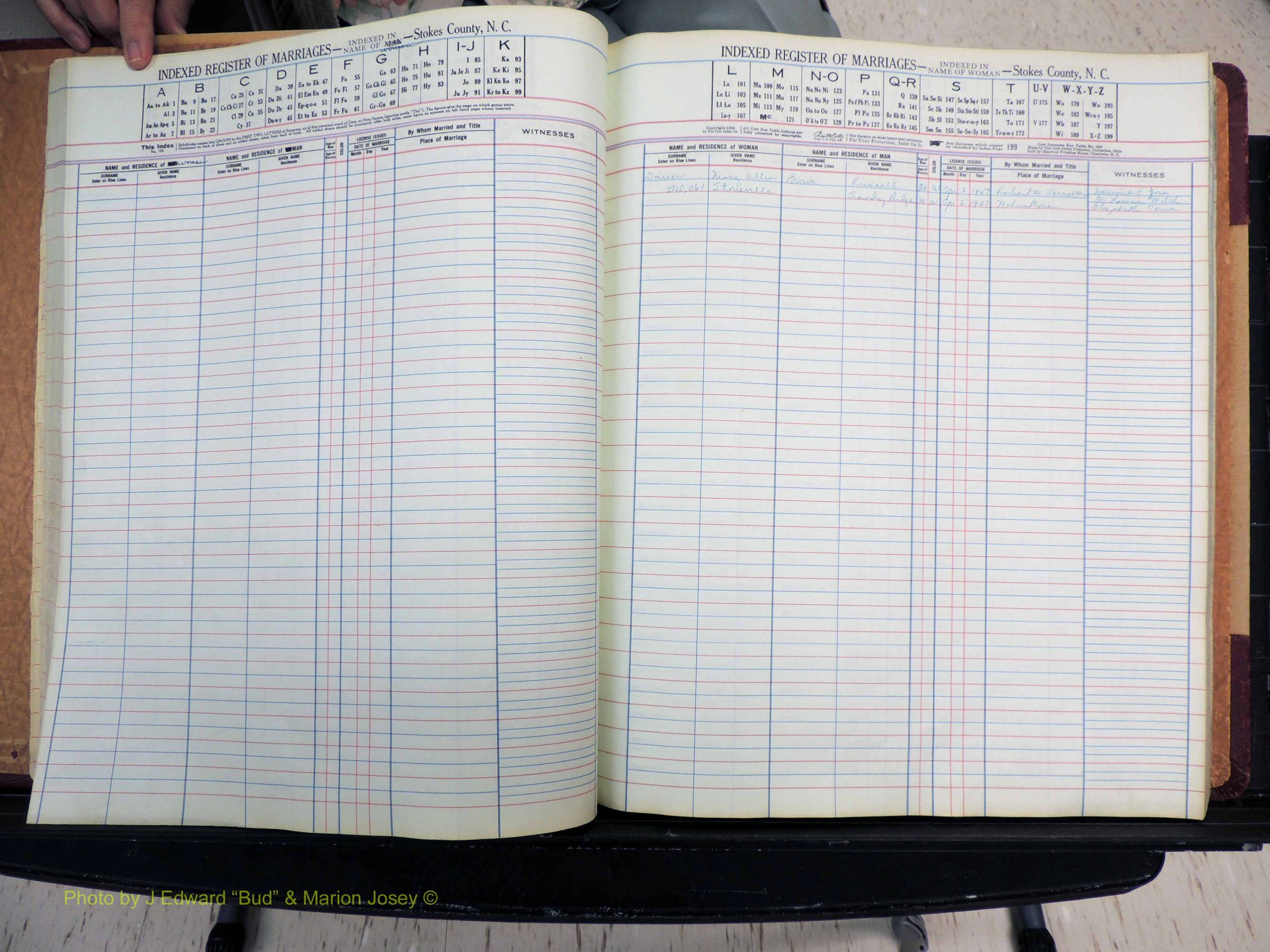 Stokes Co, NC, Marriages, Female Index, A-Z, 1851-1956 (161).JPG