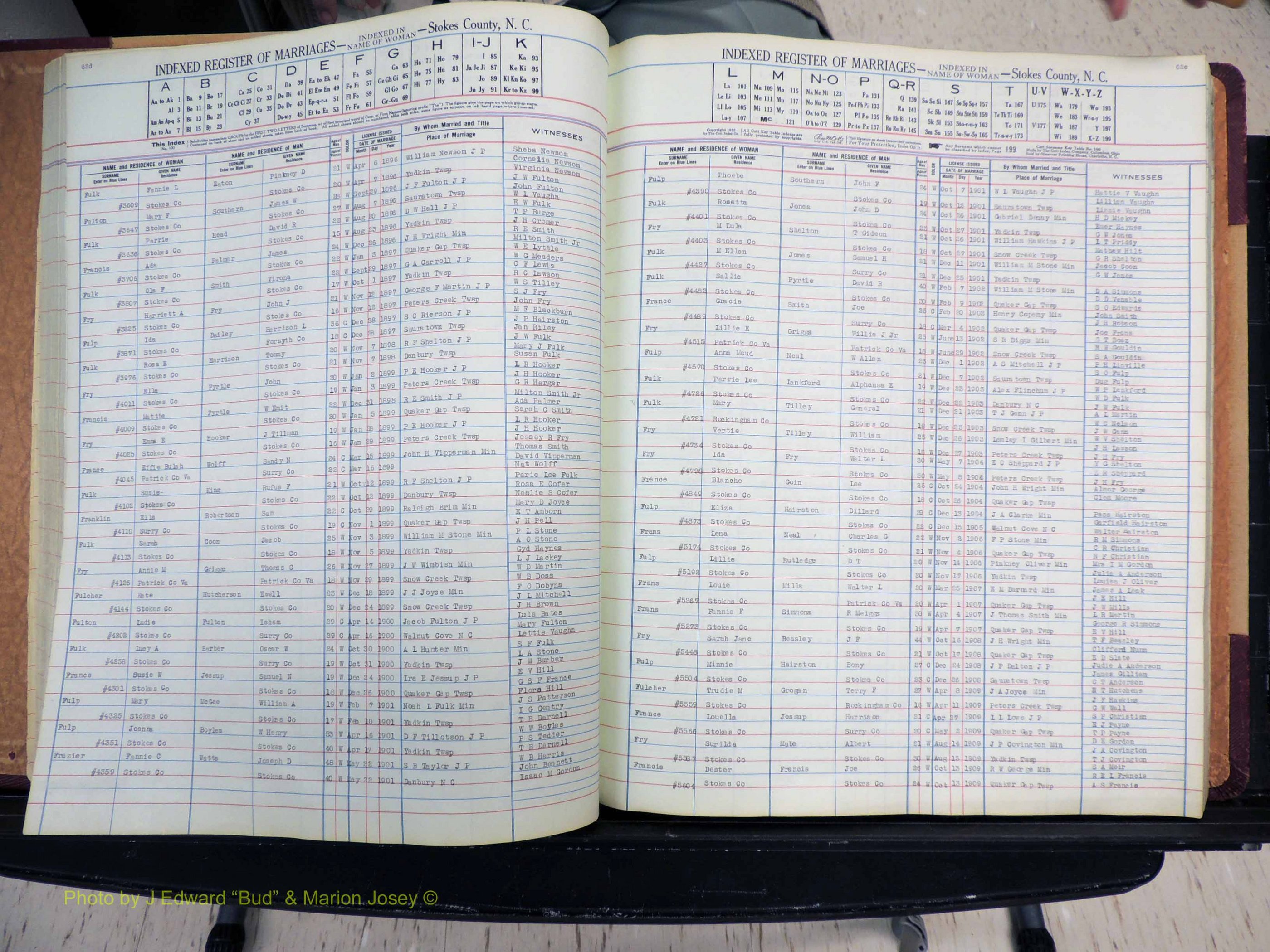 Stokes Co, NC, Marriages, Female Index, A-Z, 1851-1956 (181).JPG