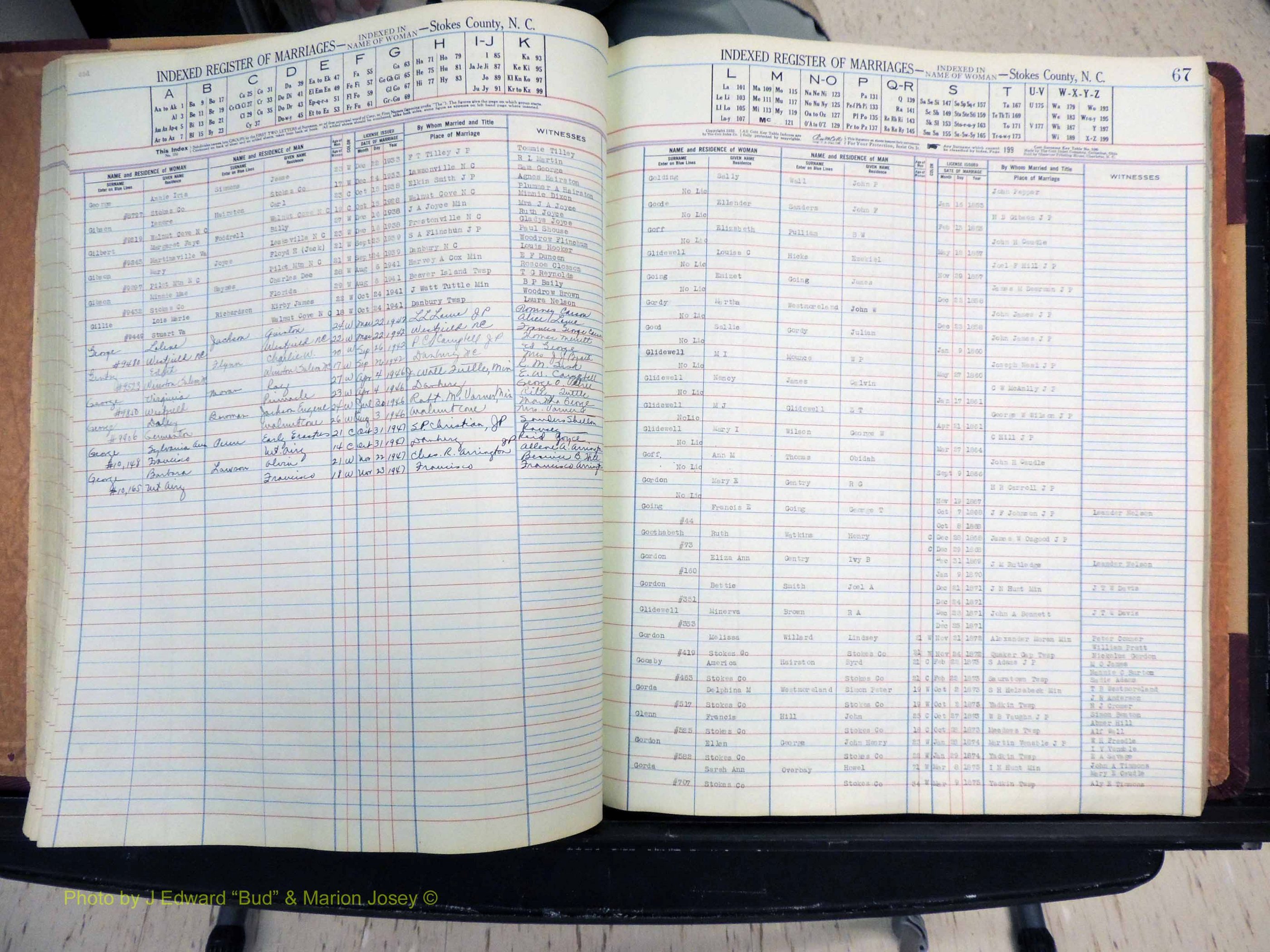 Stokes Co, NC, Marriages, Female Index, A-Z, 1851-1956 (190).JPG