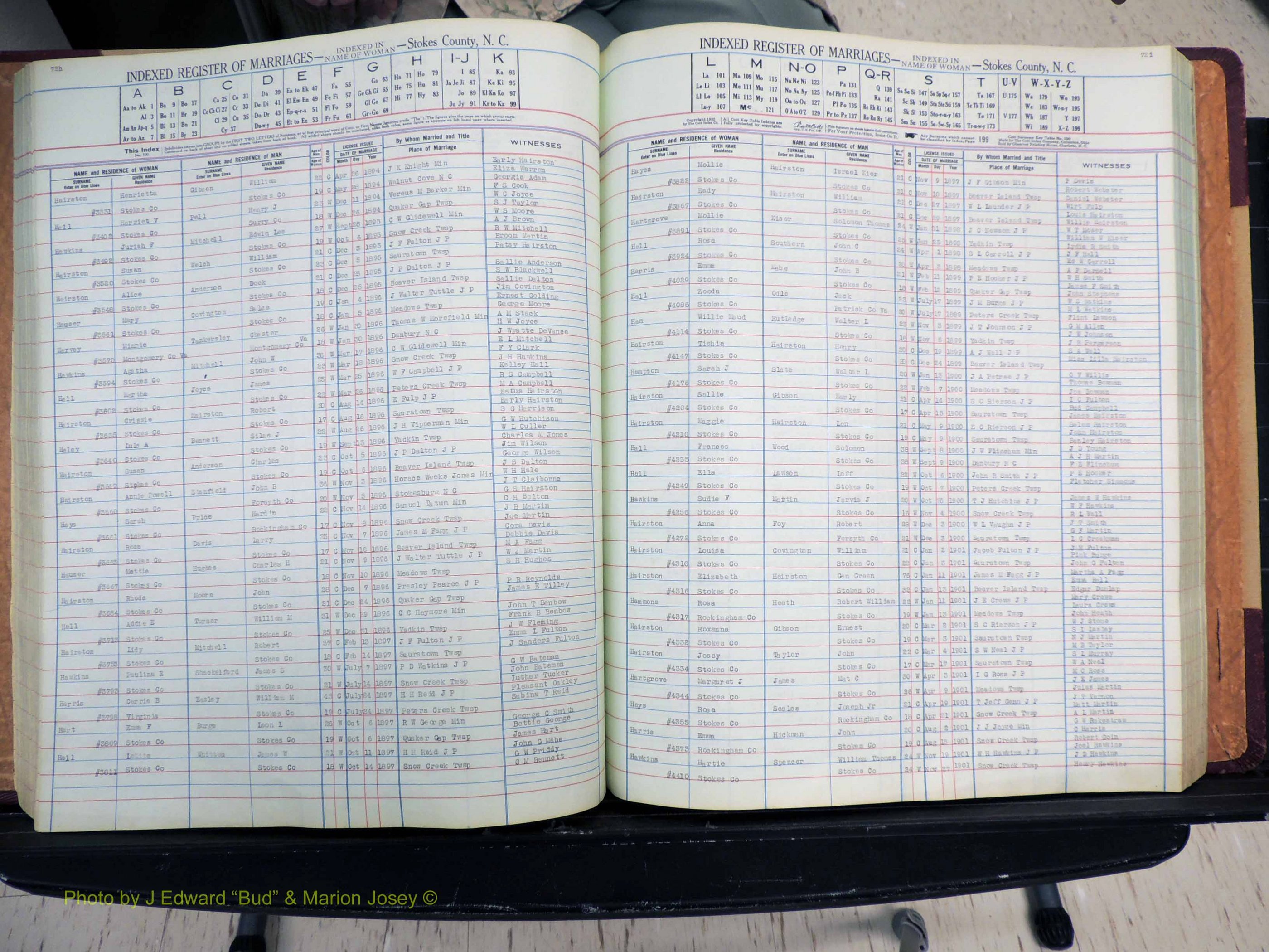 Stokes Co, NC, Marriages, Female Index, A-Z, 1851-1956 (202).JPG