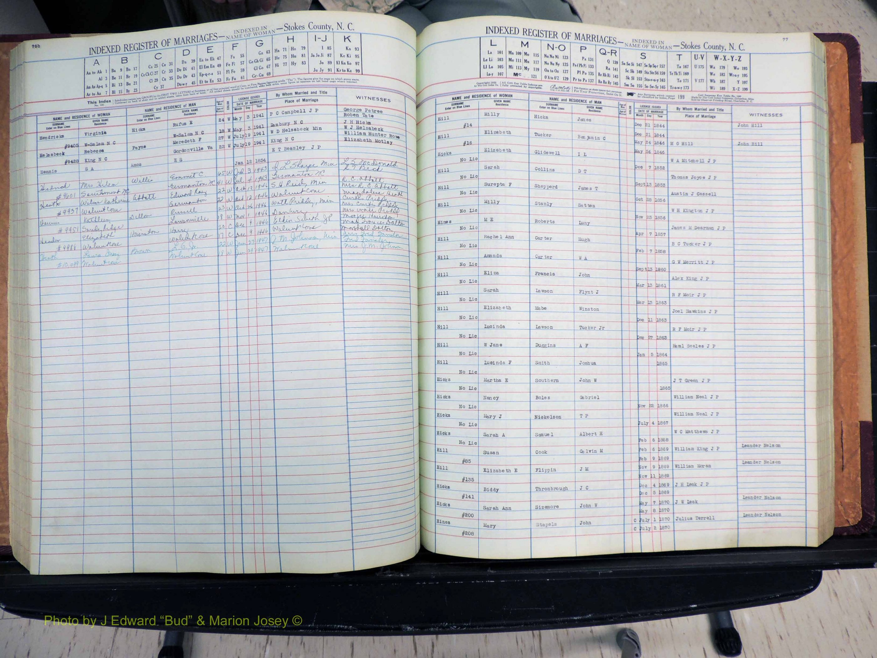 Stokes Co, NC, Marriages, Female Index, A-Z, 1851-1956 (211).JPG