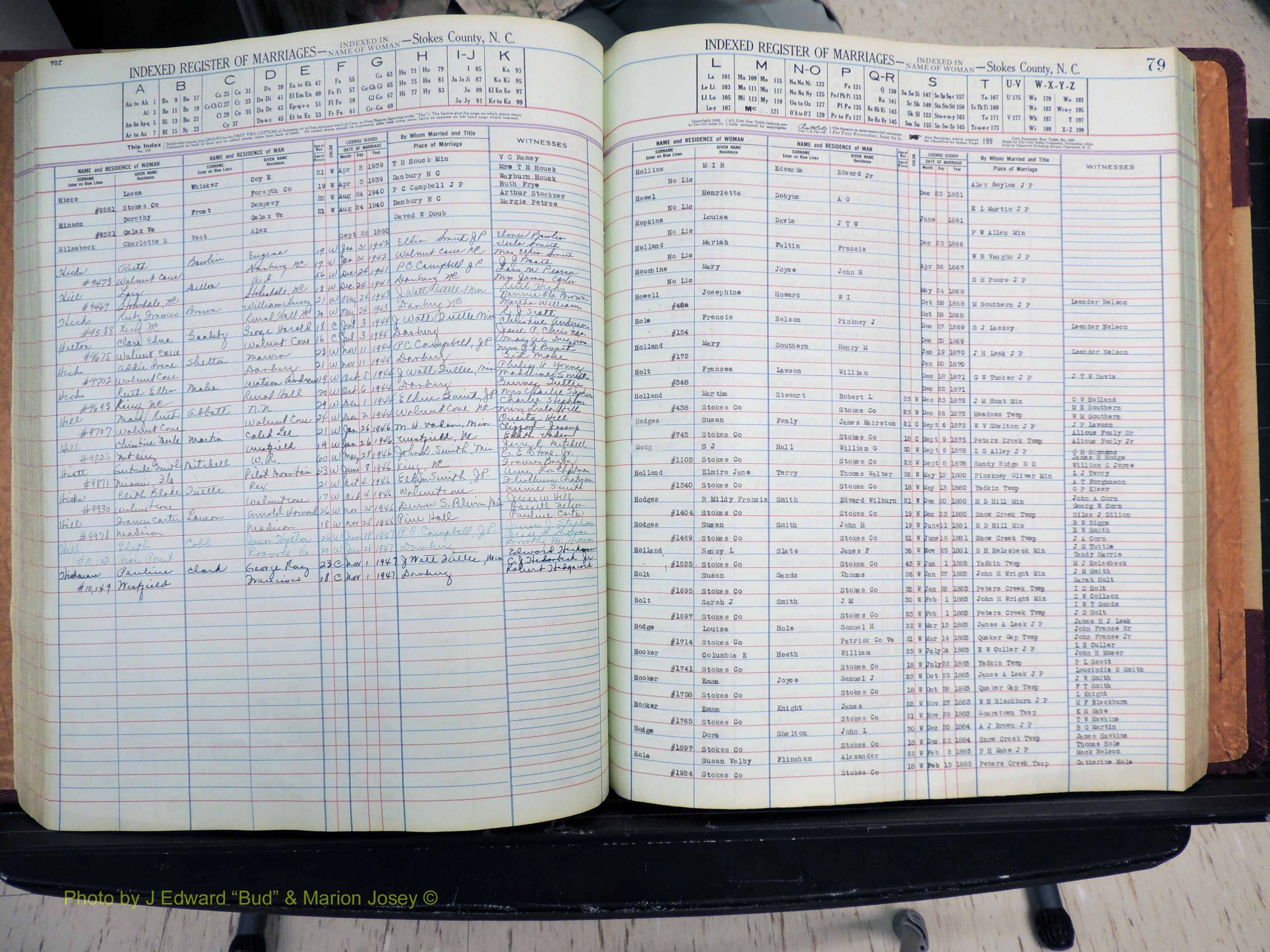 Stokes Co, NC, Marriages, Female Index, A-Z, 1851-1956 (215).JPG