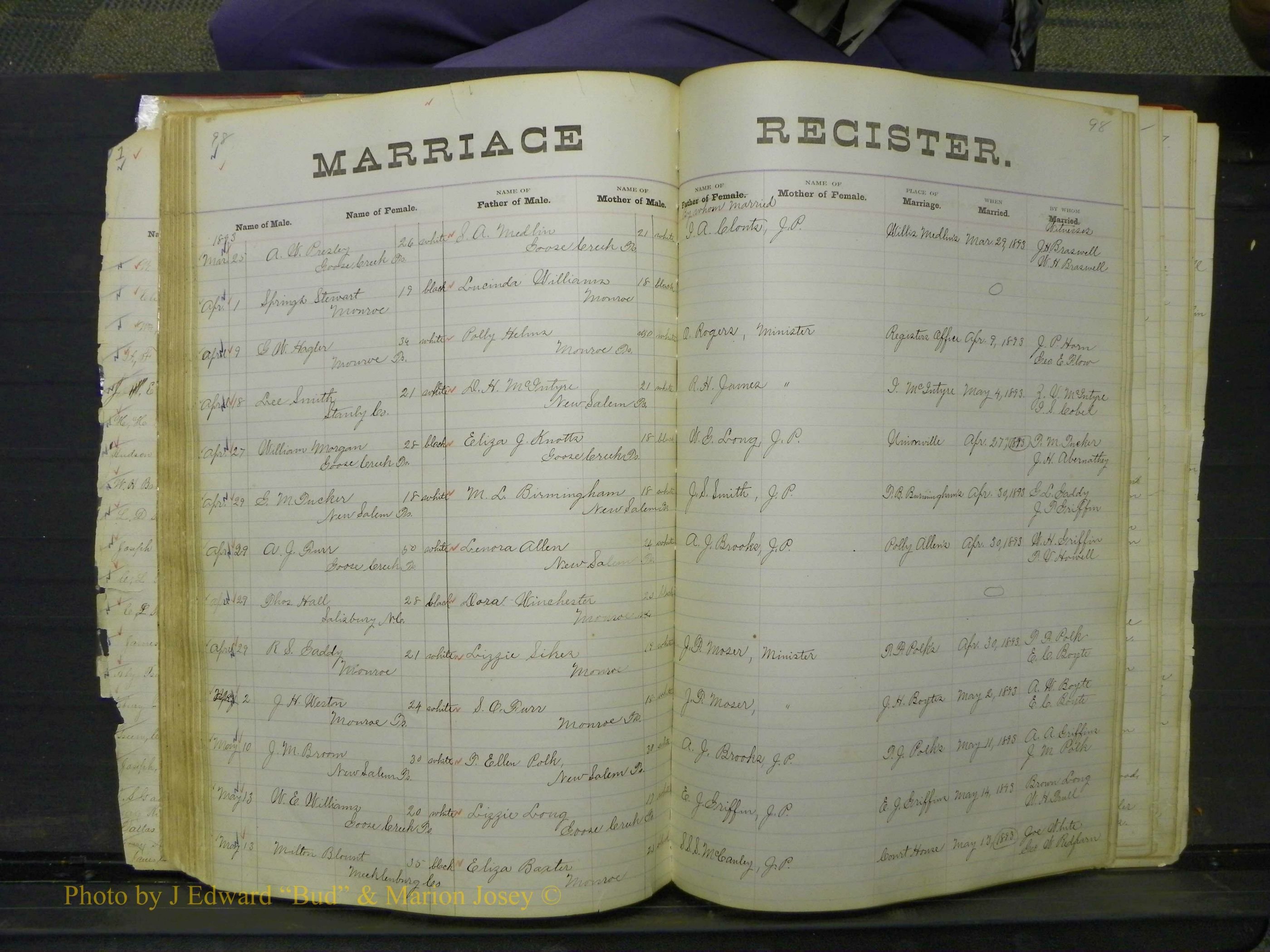 Union Co, NC Marriage Book 4, A-Z, 1870-1894 (103).JPG
