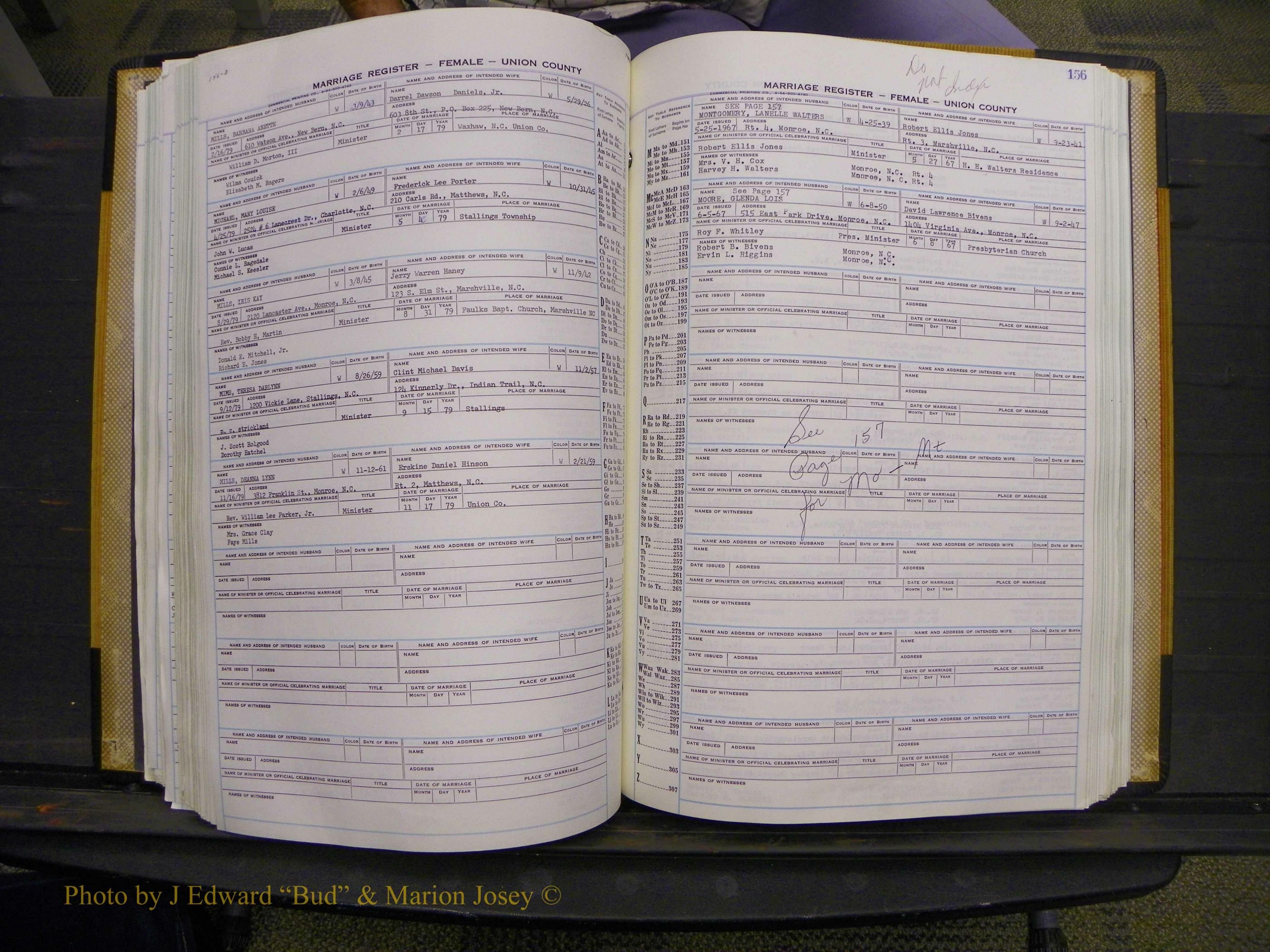 Union Co, NC Marriages Female Index, A-Z, 1966-1979 (189).JPG