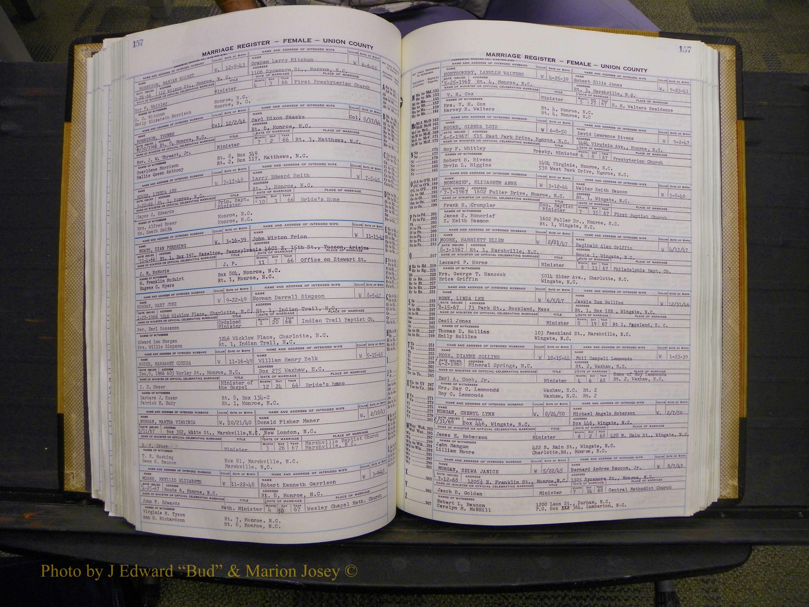 Union Co, NC Marriages Female Index, A-Z, 1966-1979 (191).JPG