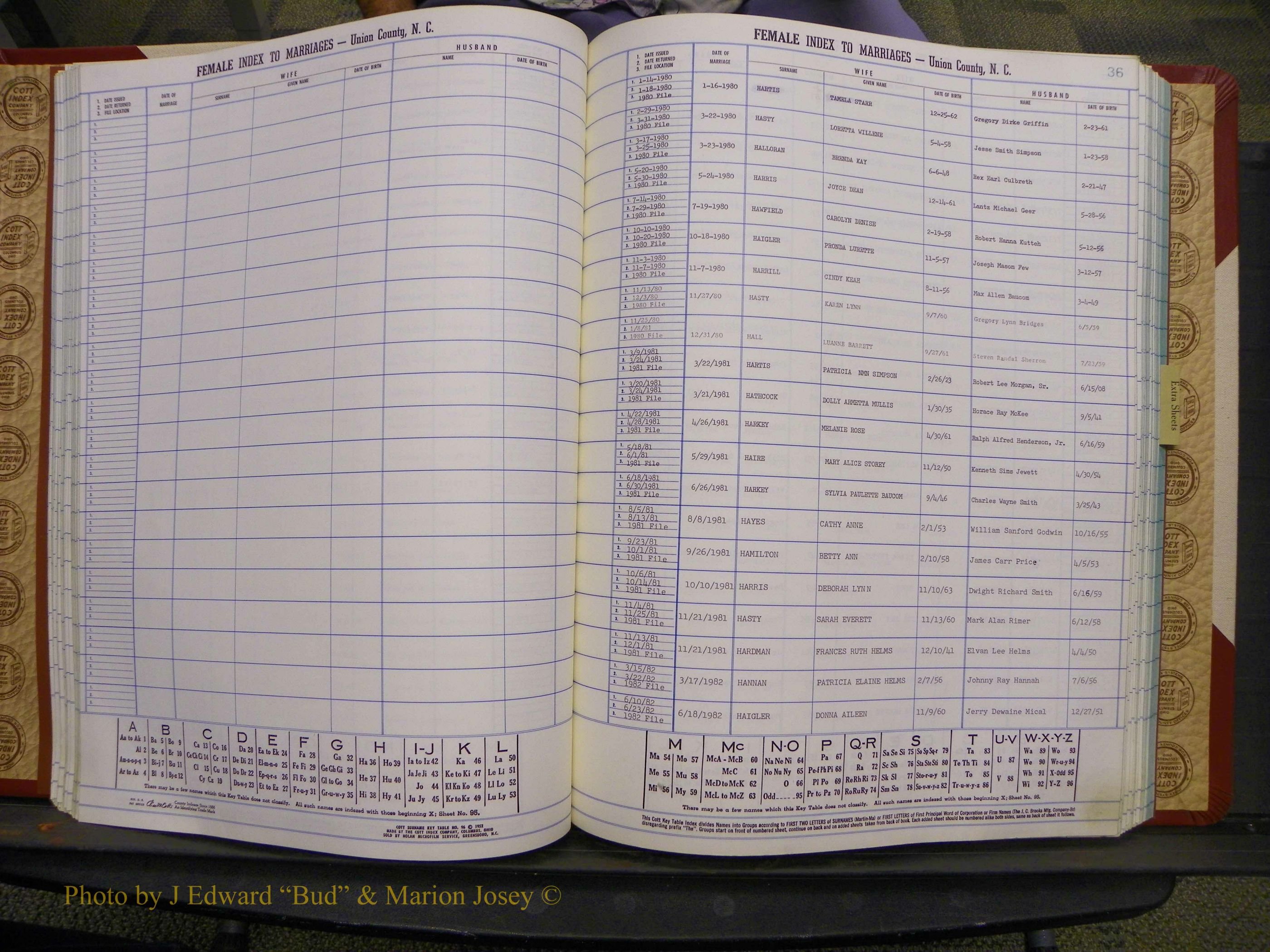 Union Co, NC Marriages Female Index, A-Z, 1980-1993 (75).JPG