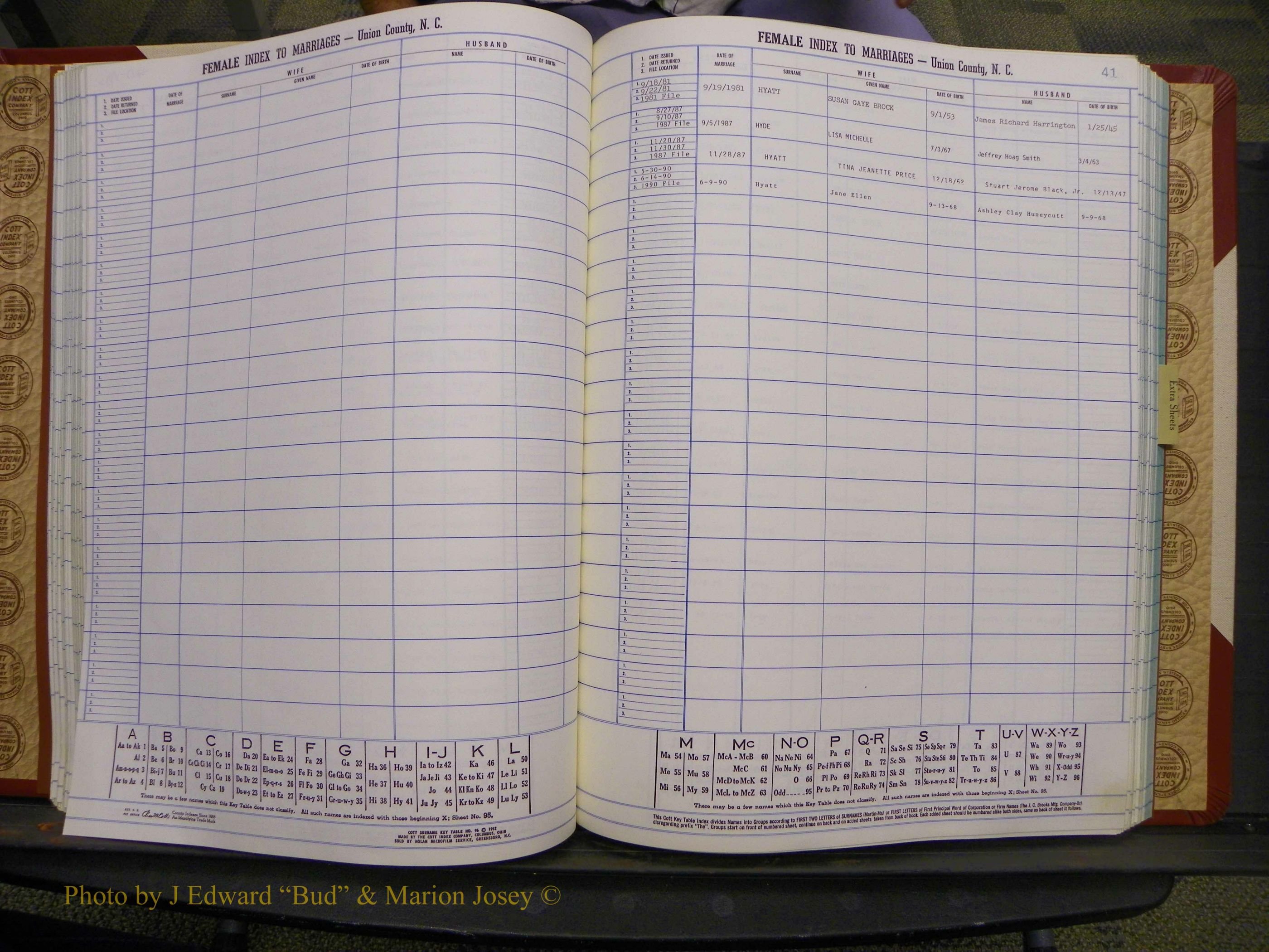 Union Co, NC Marriages Female Index, A-Z, 1980-1993 (95).JPG