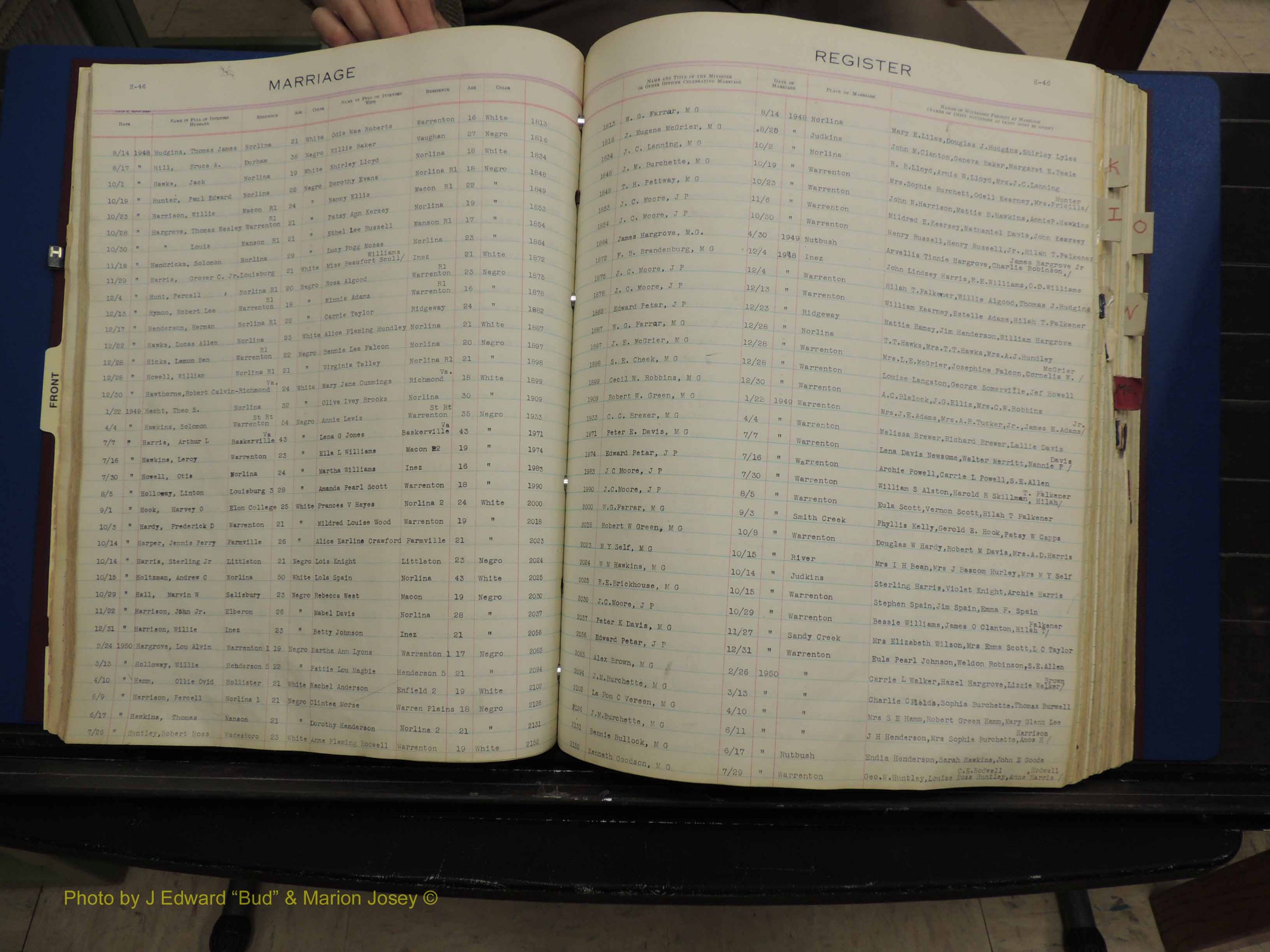 Warren Co, NC, Marriages, H-P, 1867-1978 (146).JPG
