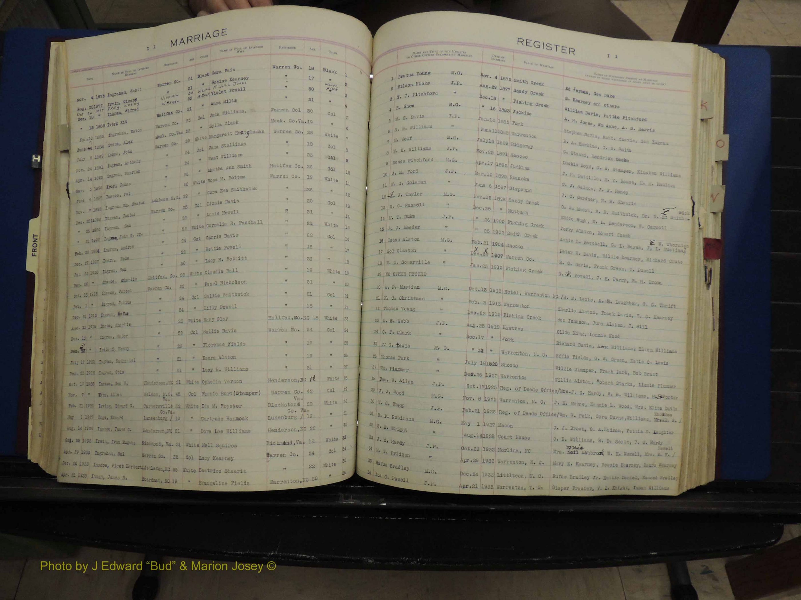 Warren Co, NC, Marriages, H-P, 1867-1978 (168).JPG