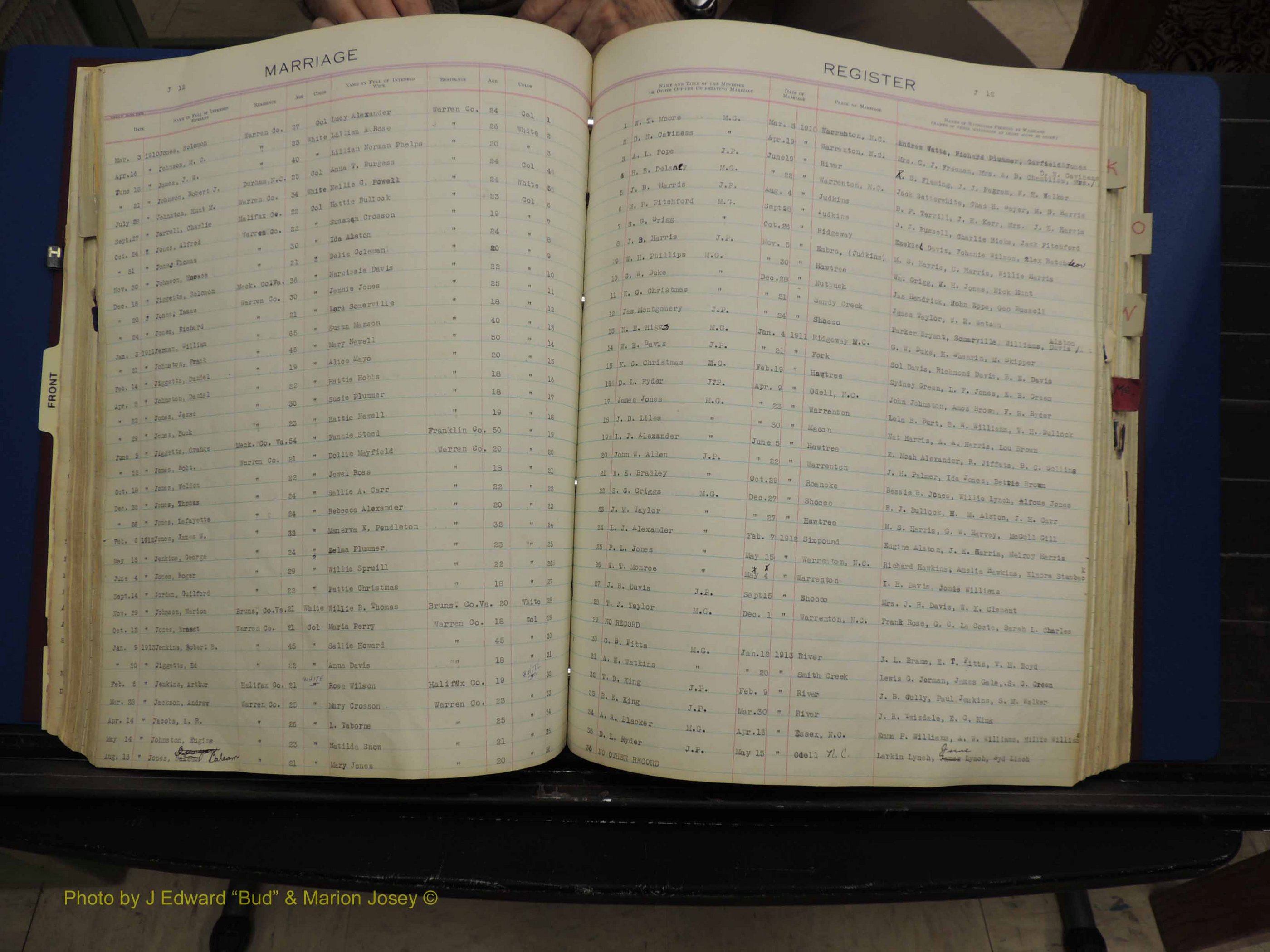 Warren Co, NC, Marriages, H-P, 1867-1978 (182).JPG