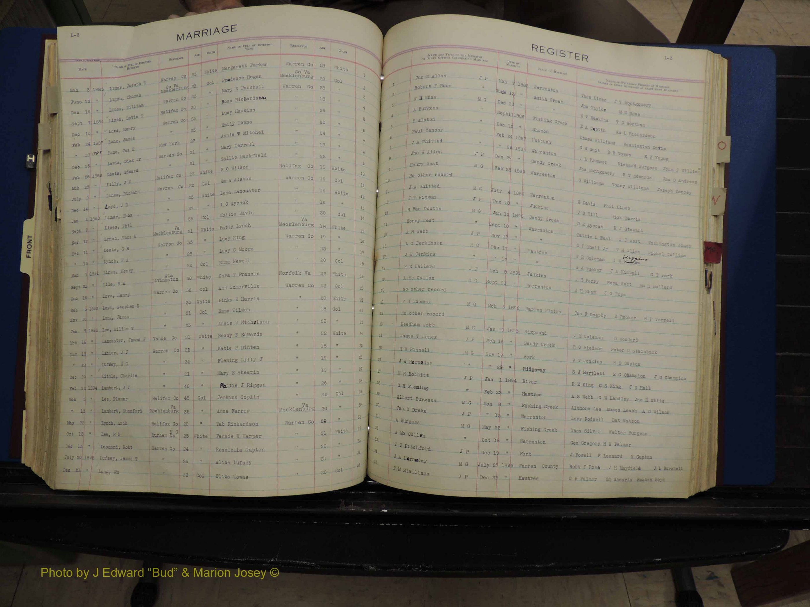 Warren Co, NC, Marriages, H-P, 1867-1978 (228).JPG