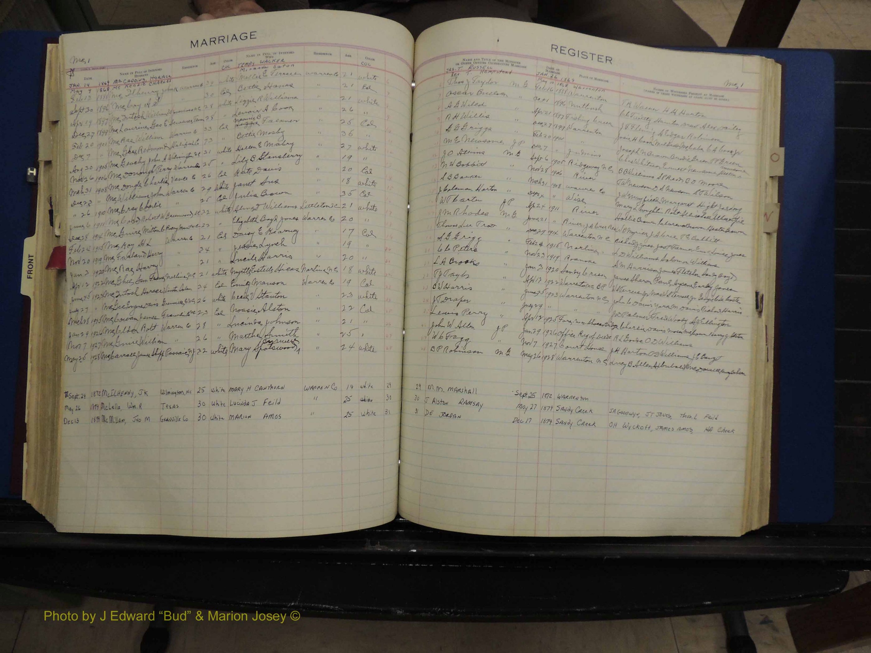 Warren Co, NC, Marriages, H-P, 1867-1978 (246).JPG