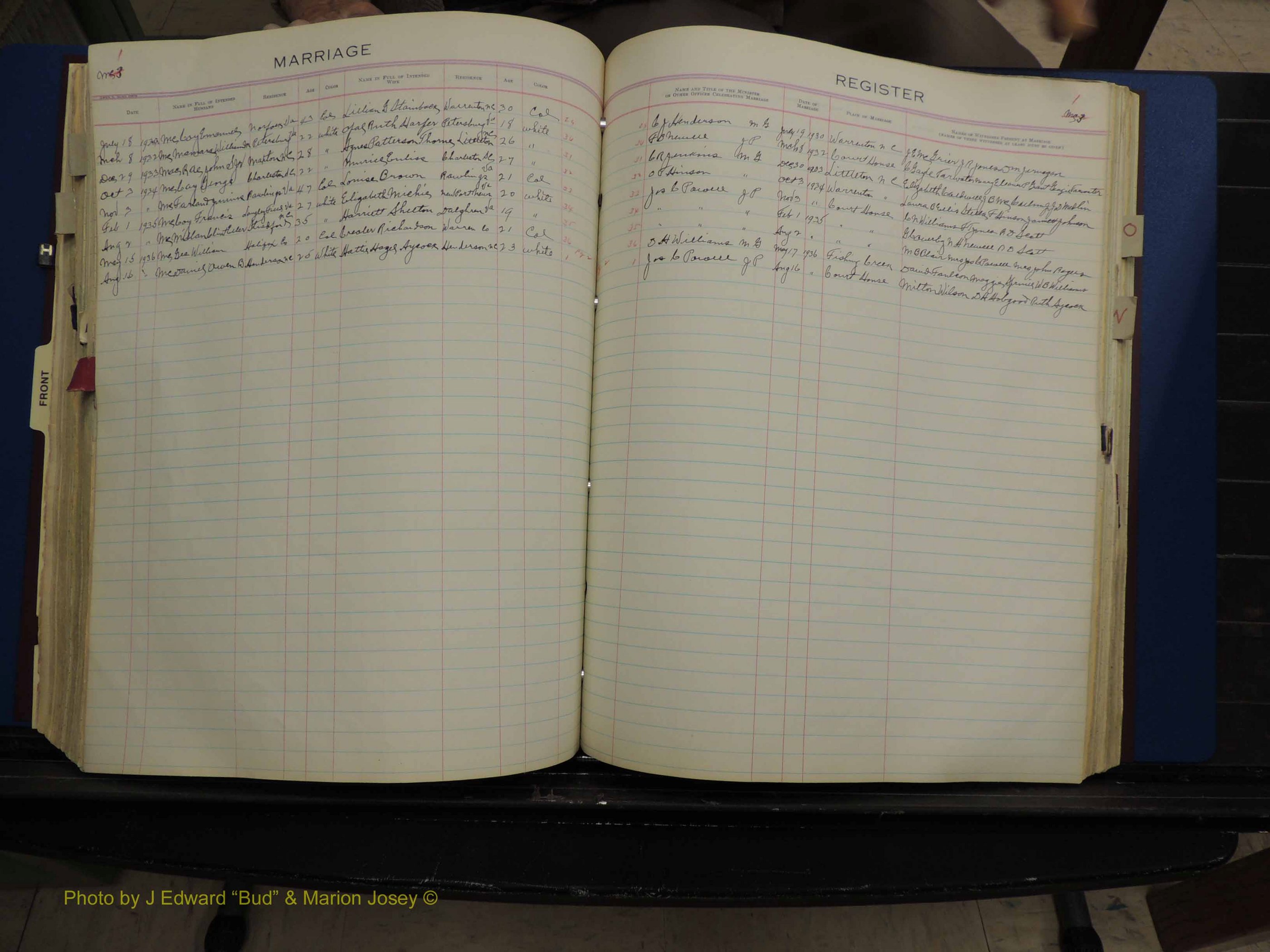 Warren Co, NC, Marriages, H-P, 1867-1978 (247).JPG