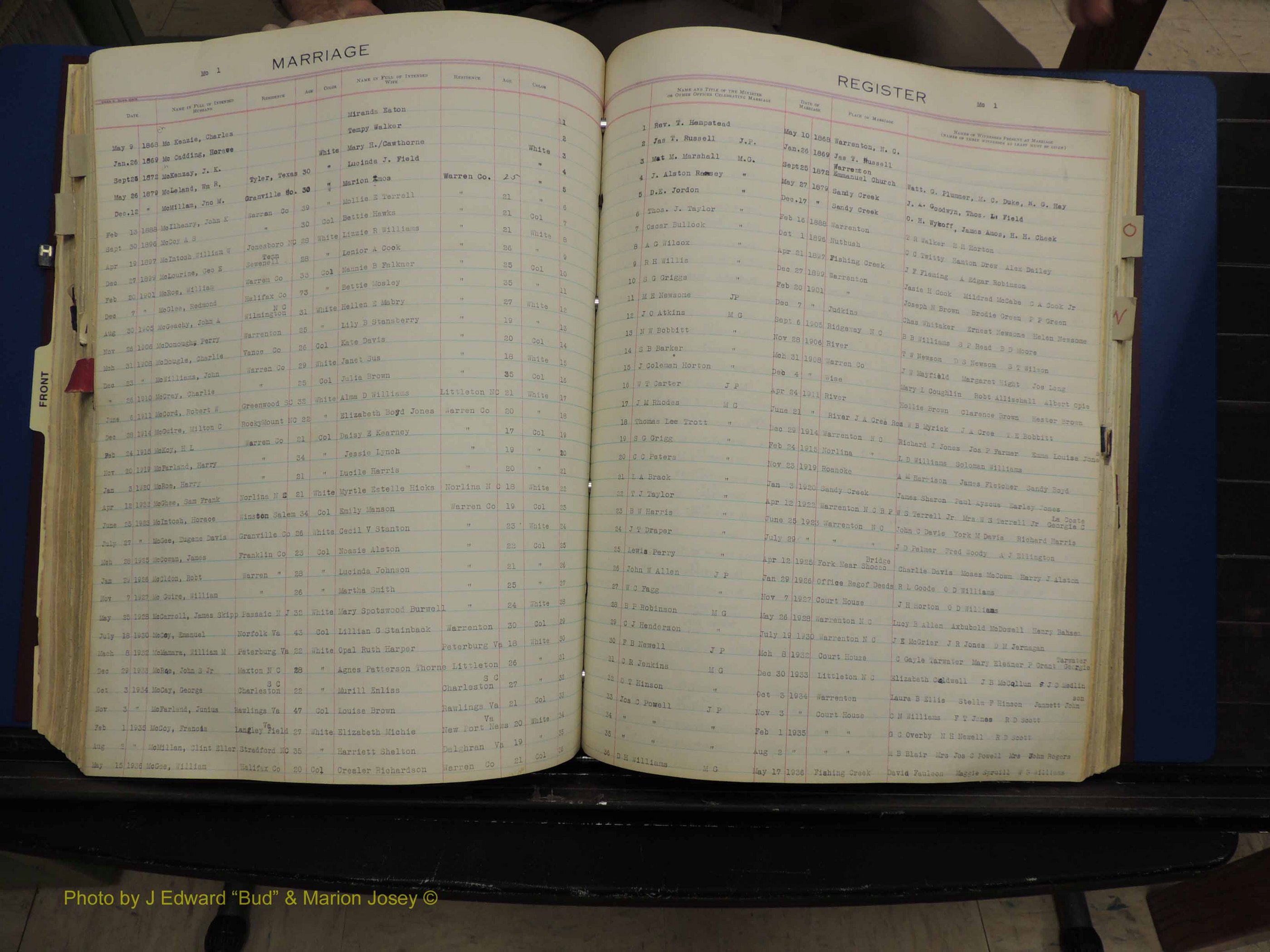 Warren Co, NC, Marriages, H-P, 1867-1978 (249).JPG