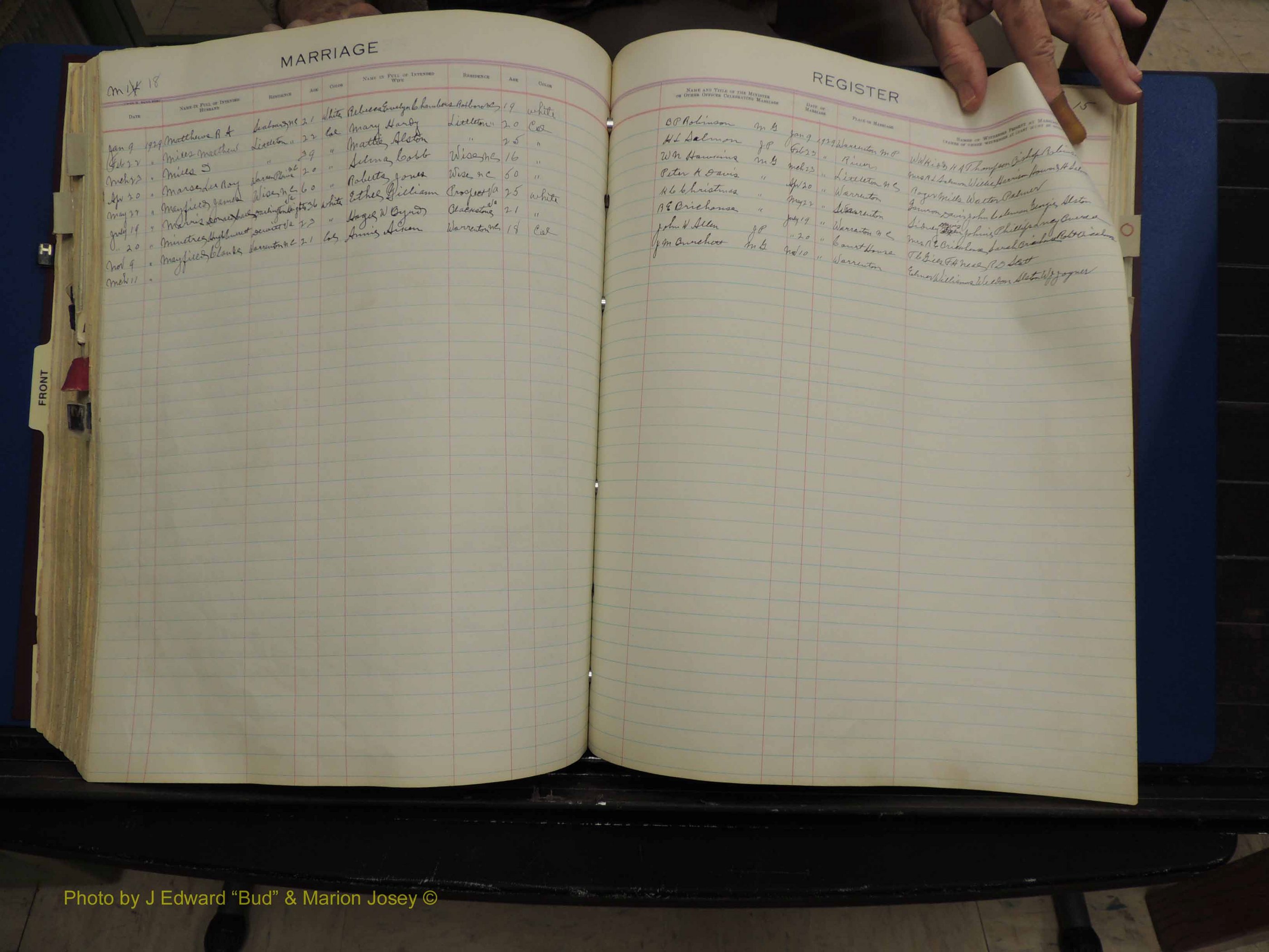 Warren Co, NC, Marriages, H-P, 1867-1978 (274).JPG