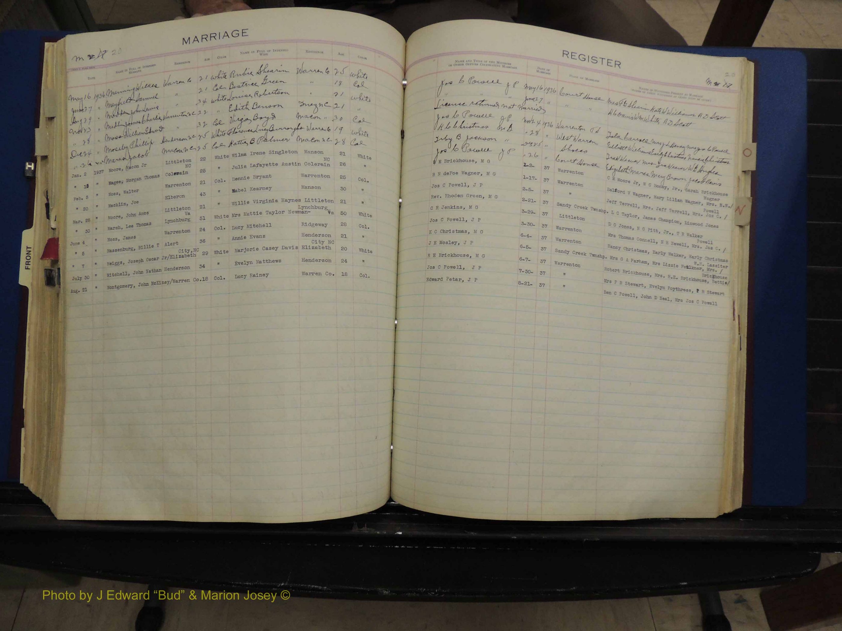 Warren Co, NC, Marriages, H-P, 1867-1978 (276).JPG