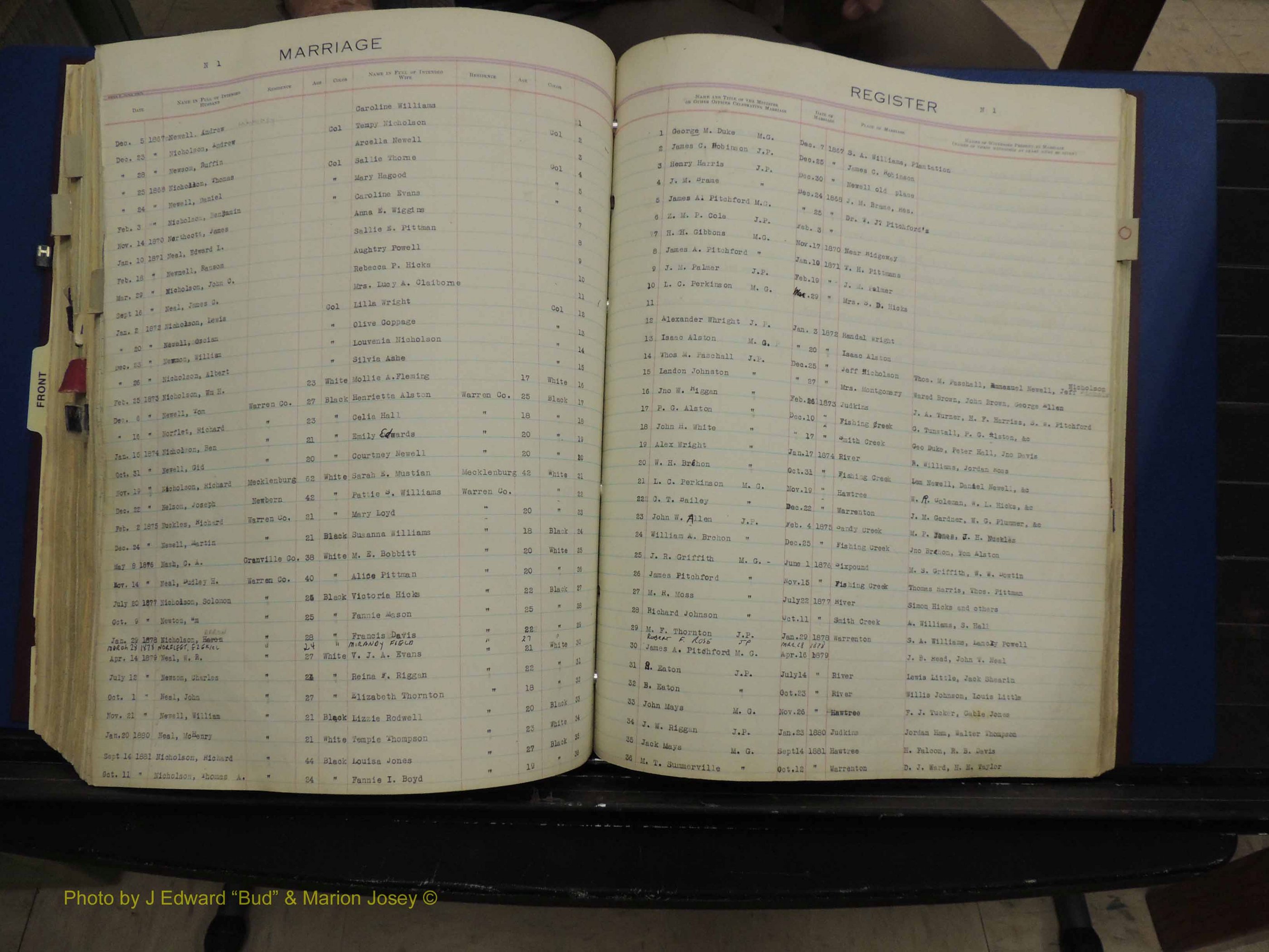 Warren Co, NC, Marriages, H-P, 1867-1978 (292).JPG
