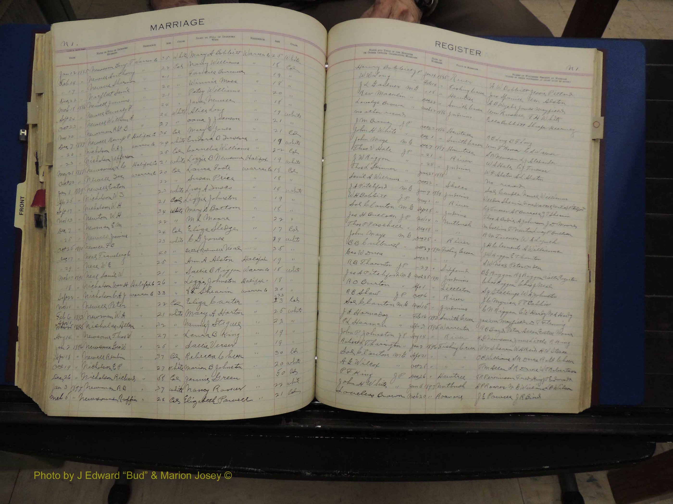 Warren Co, NC, Marriages, H-P, 1867-1978 (294).JPG