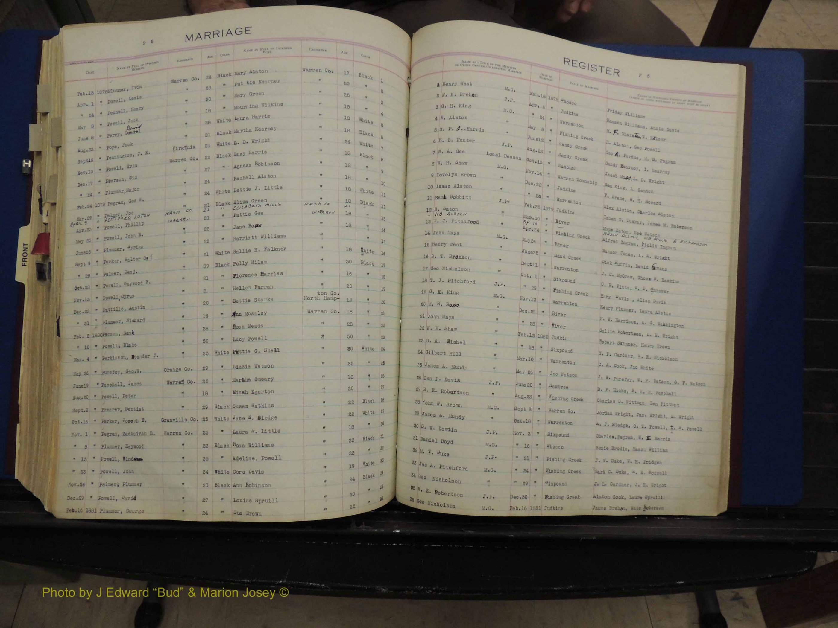 Warren Co, NC, Marriages, H-P, 1867-1978 (313).JPG
