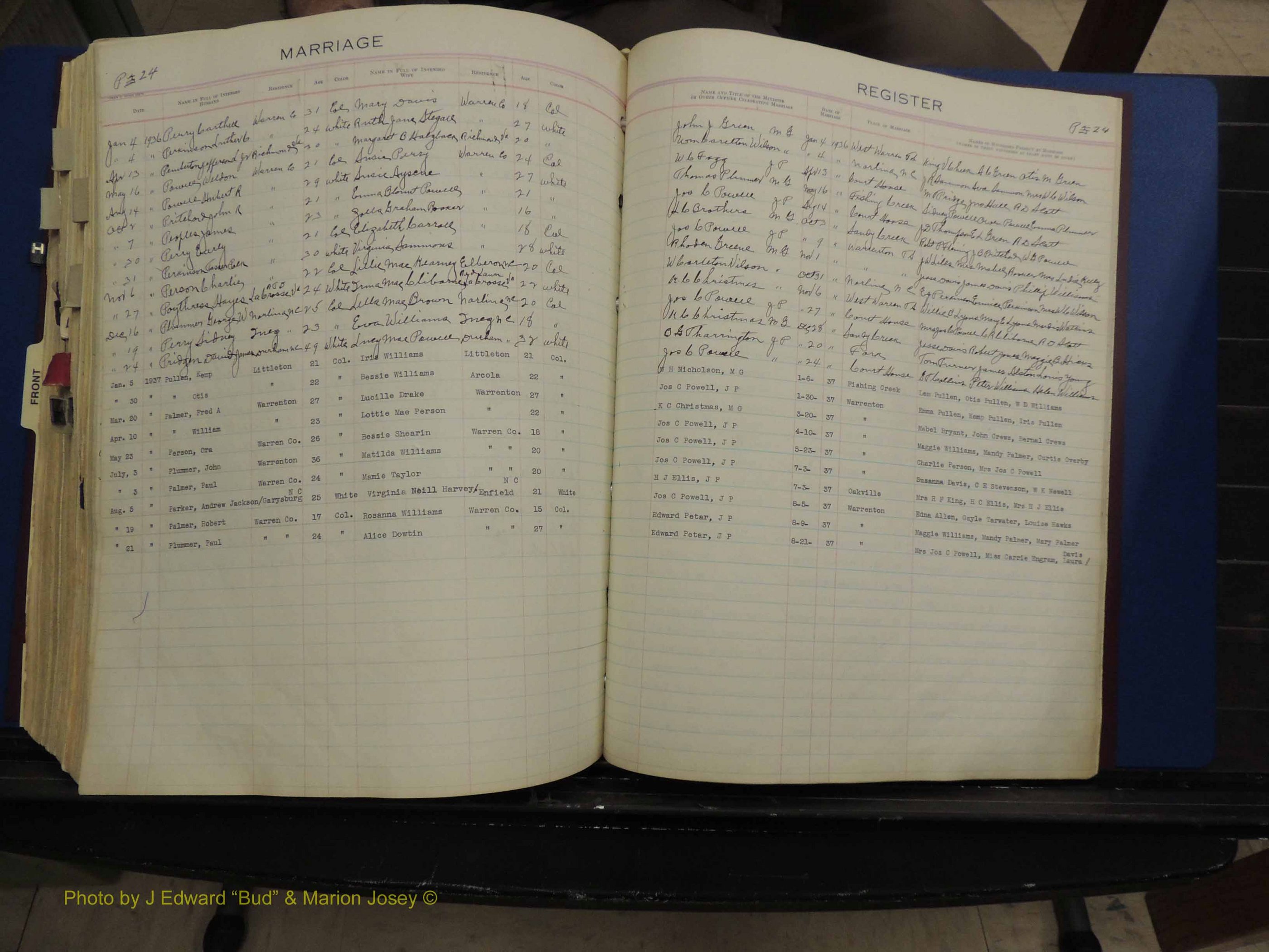 Warren Co, NC, Marriages, H-P, 1867-1978 (338).JPG
