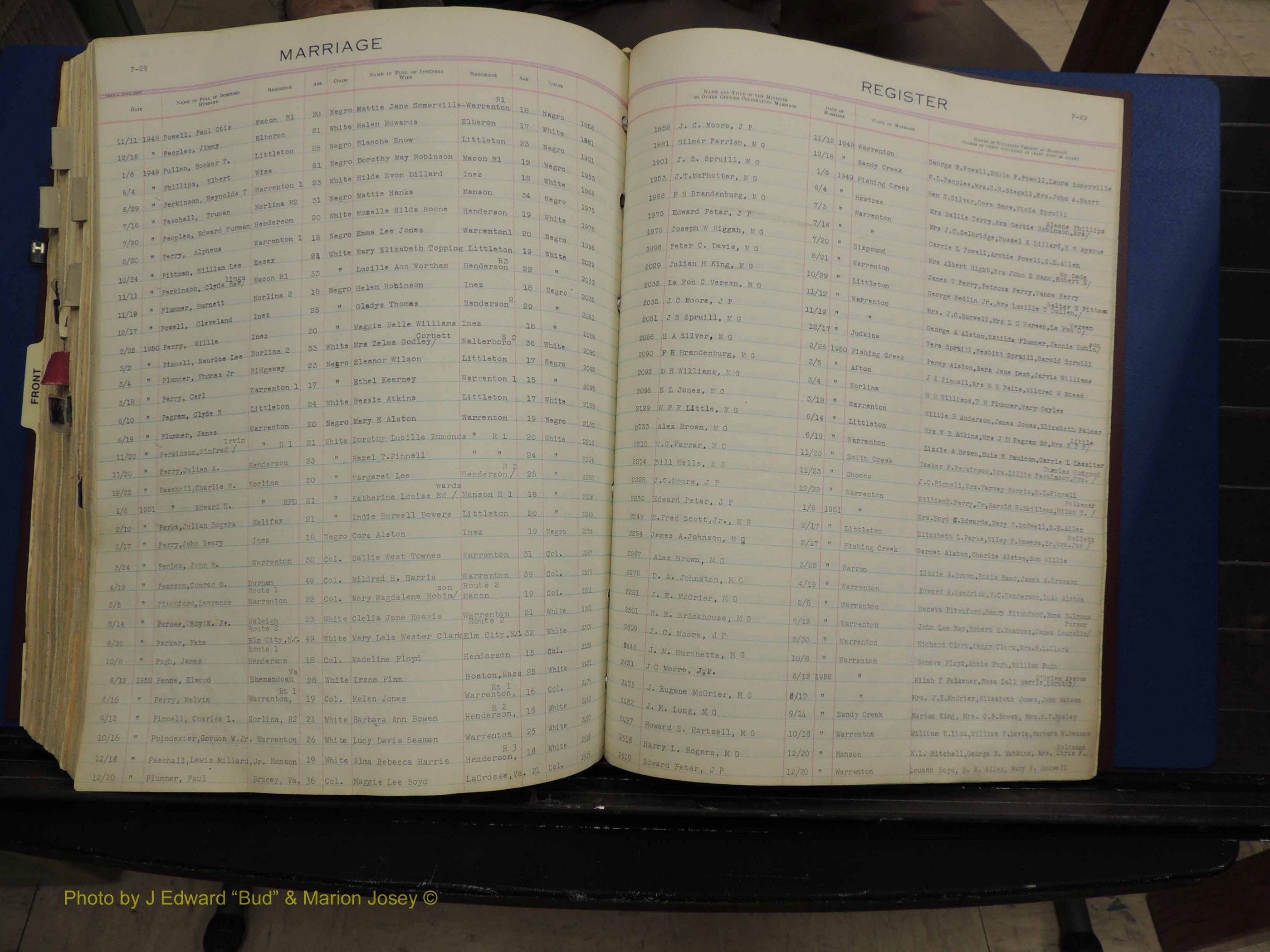 Warren Co, NC, Marriages, H-P, 1867-1978 (343).JPG