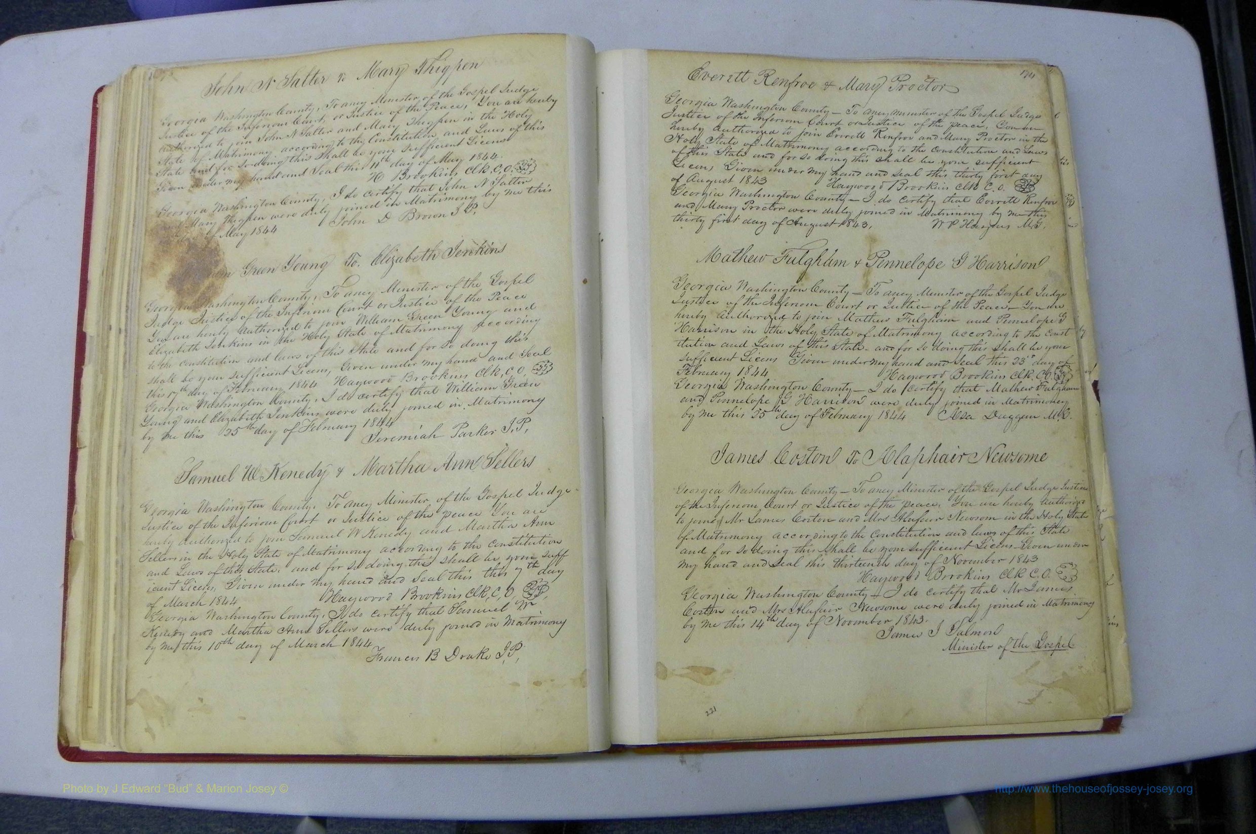 Was GA, Marriages Book A, 1828 - 1852, P 169-170.JPG