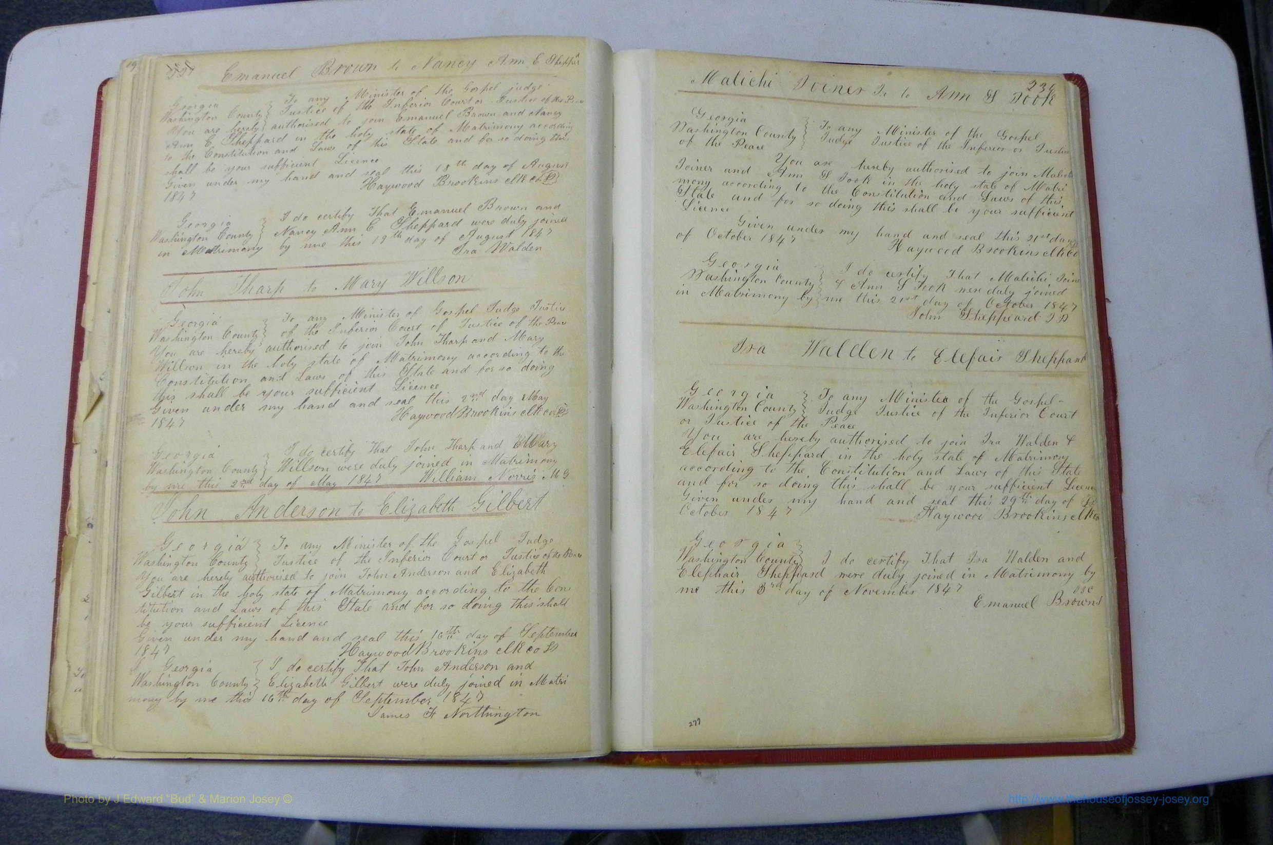 Was GA, Marriages Book A, 1828 - 1852, P 229-230.JPG