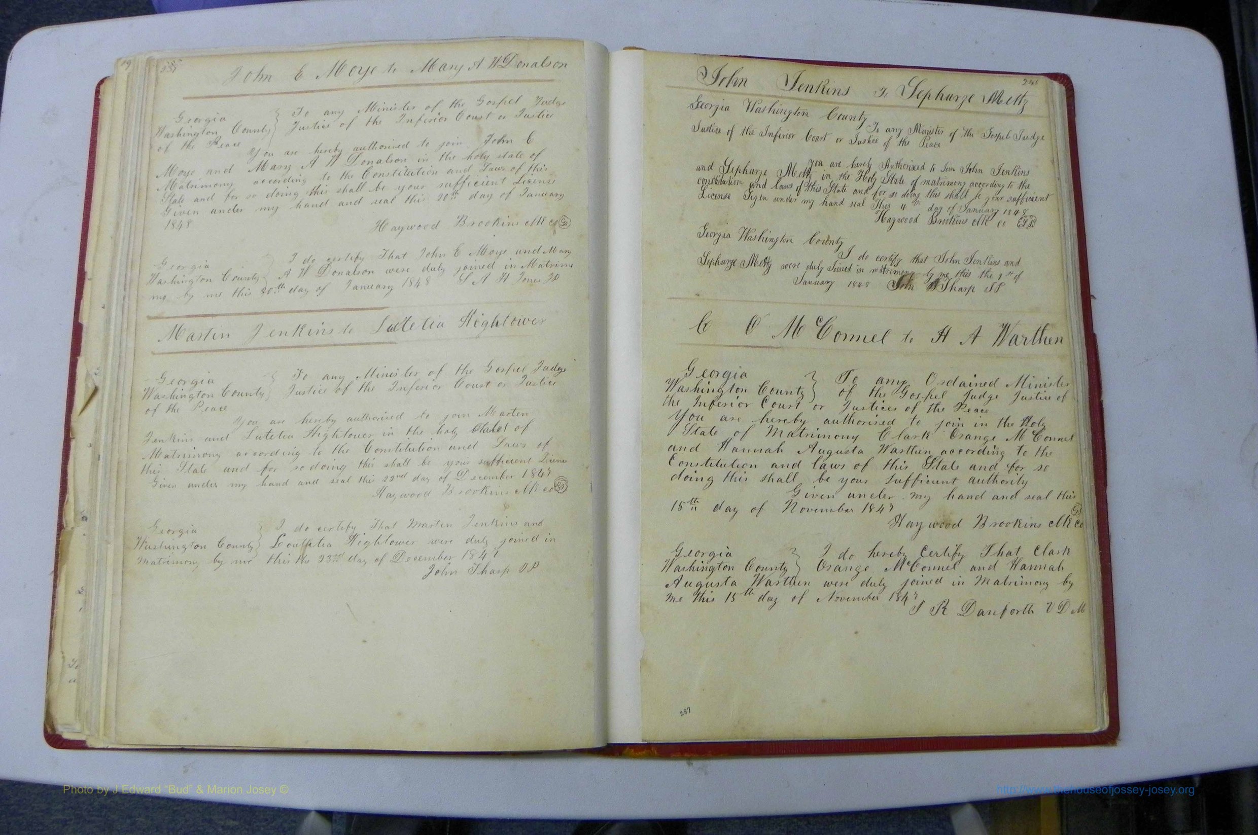 Was GA, Marriages Book A, 1828 - 1852, P 239-240.JPG