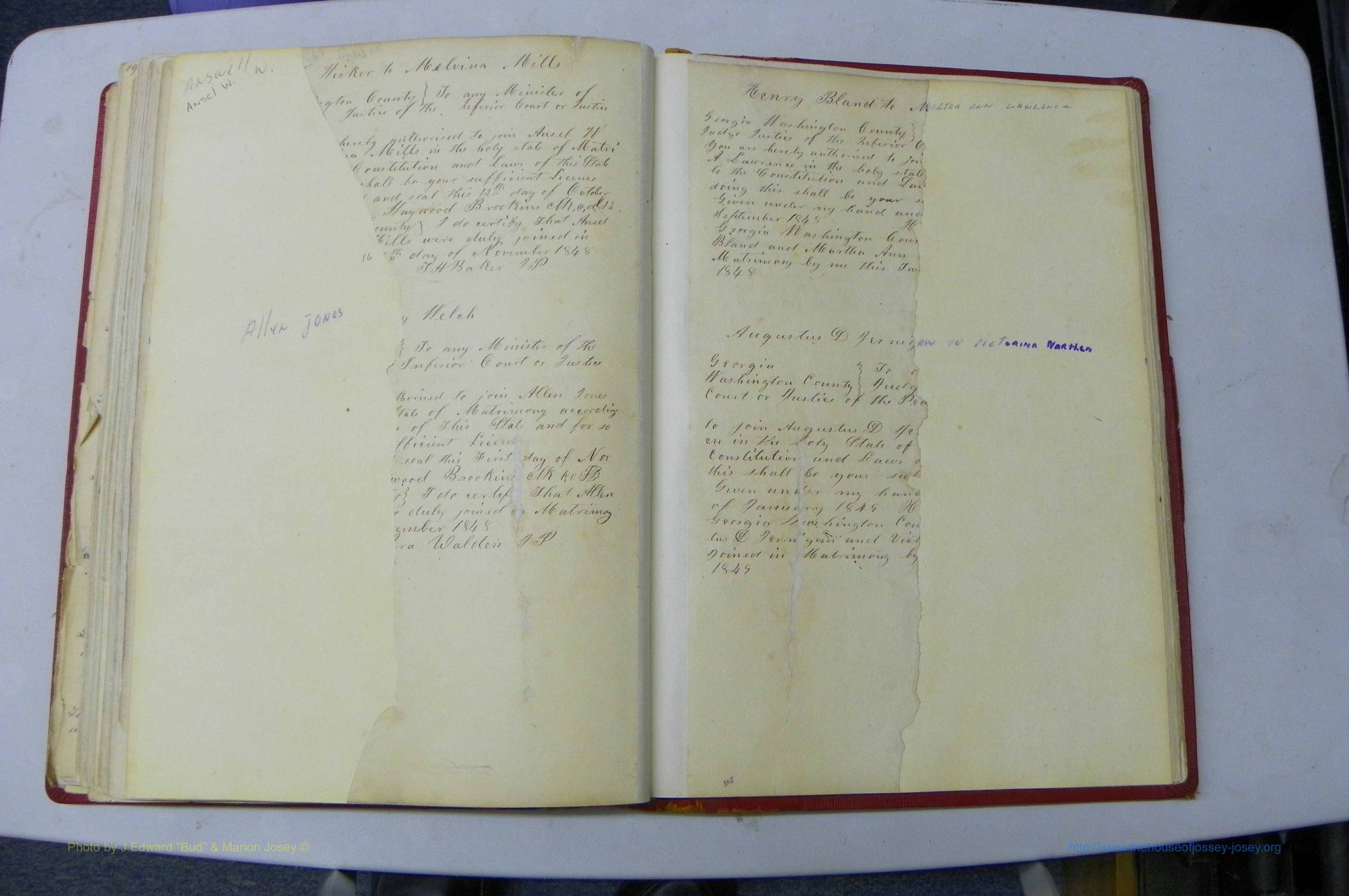 Was GA, Marriages Book A, 1828 - 1852, P 257-258.JPG