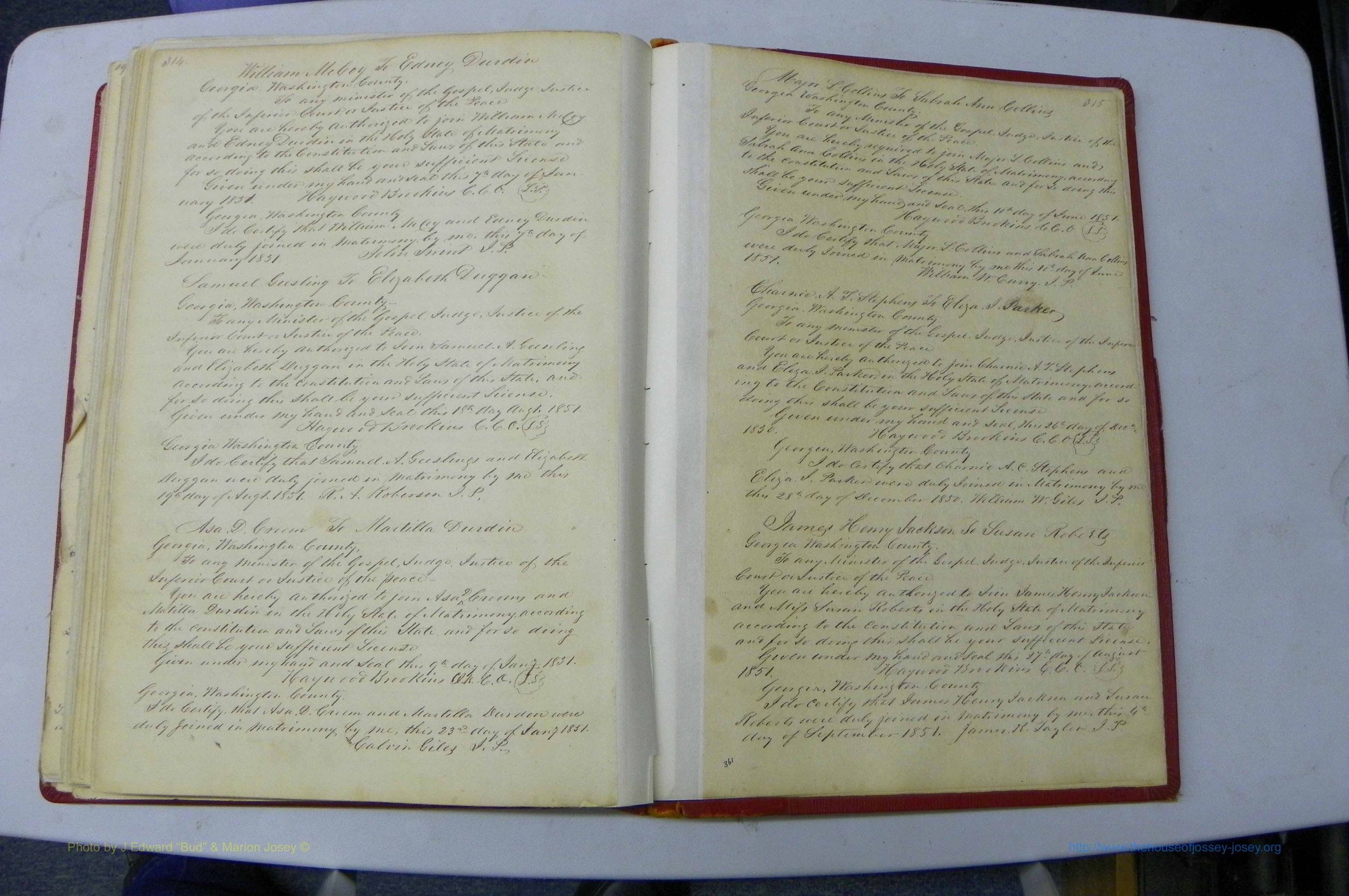 Was GA, Marriages Book A, 1828 - 1852, P 314-315.JPG