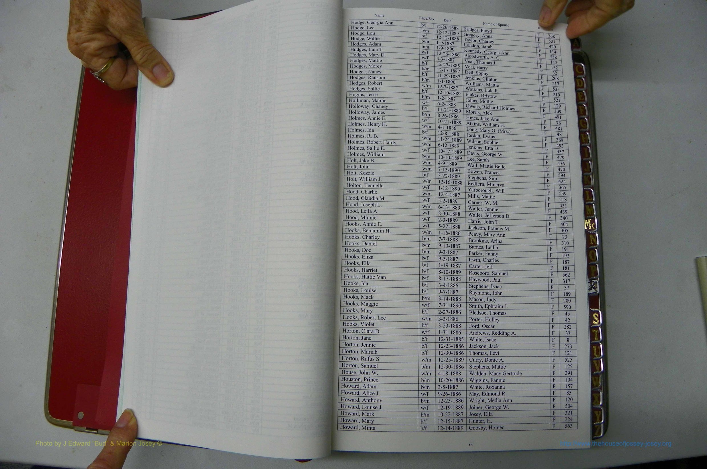 Was GA, Marriages Book F, 1885 - 1890, Index H4.JPG