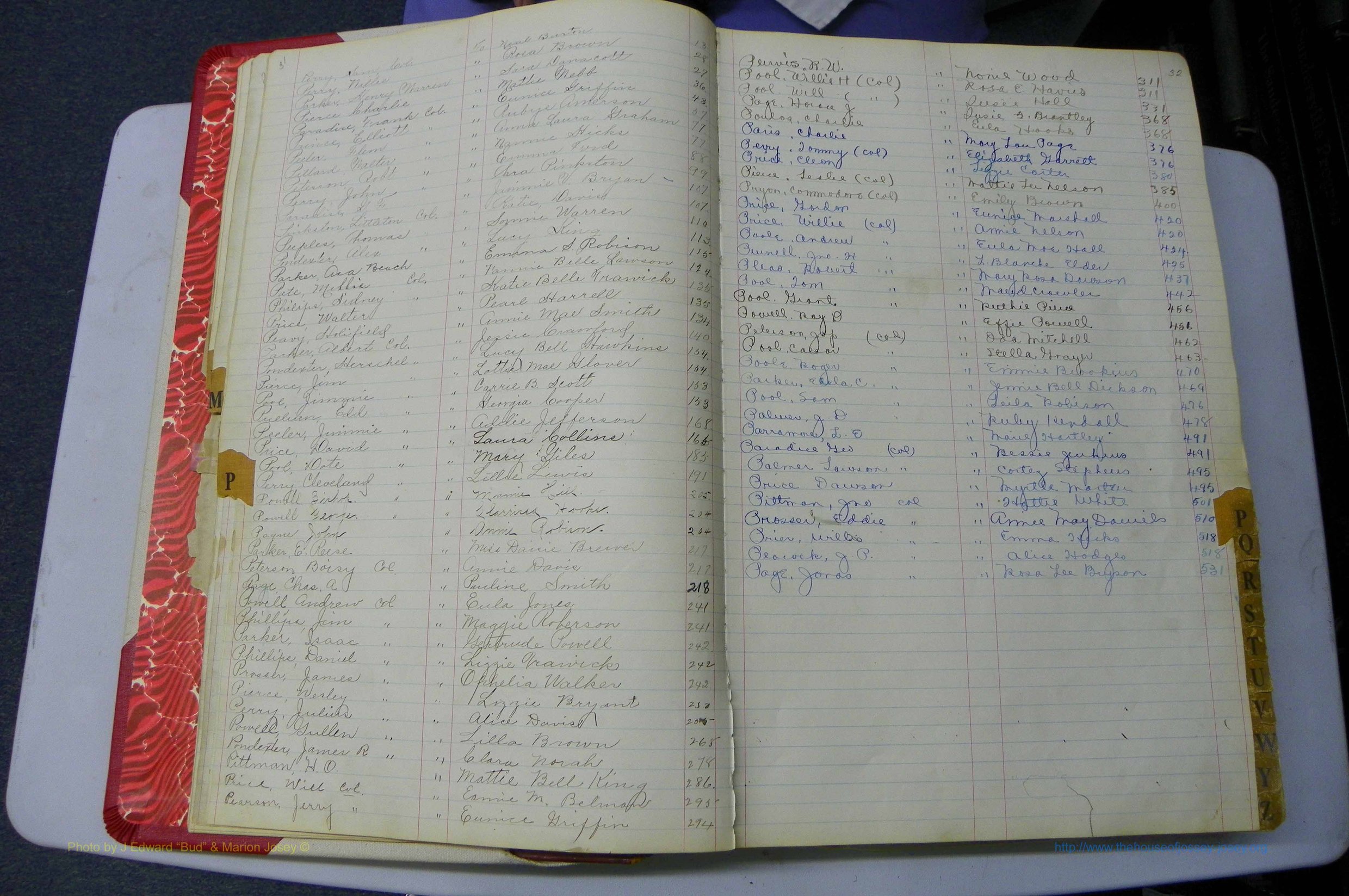 Was GA, Marriages Book L, 1913 - 1917, Index P.JPG