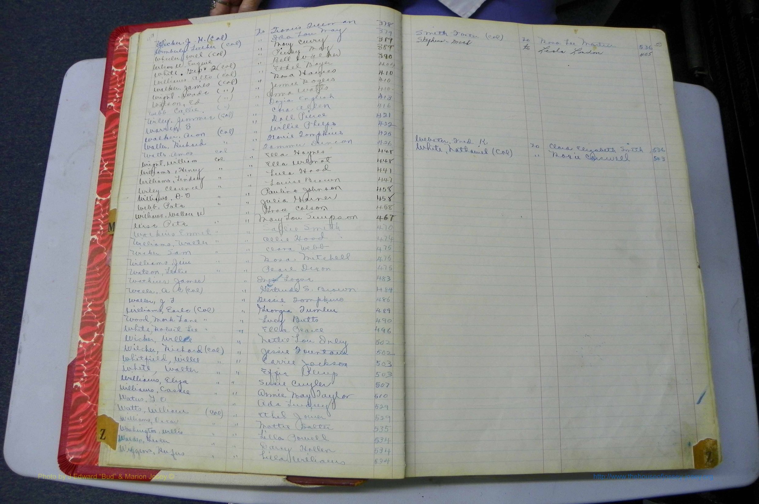 Was GA, Marriages Book L, 1913 - 1917, Index W3 & S2.JPG