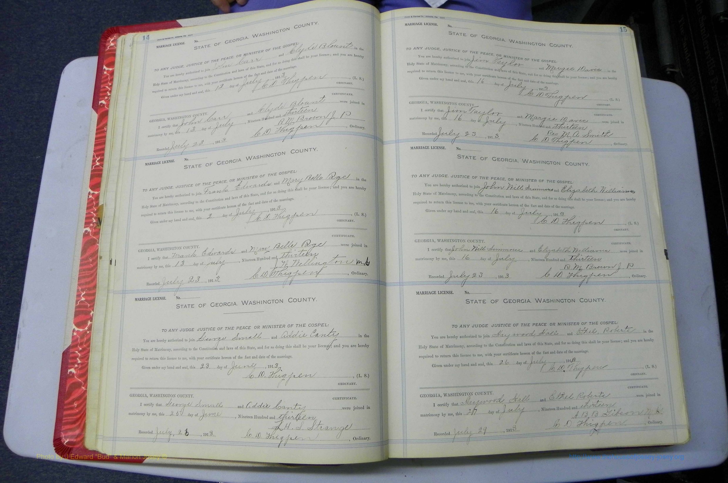 Was GA, Marriages Book L, 1913 - 1917, P 014-015.JPG