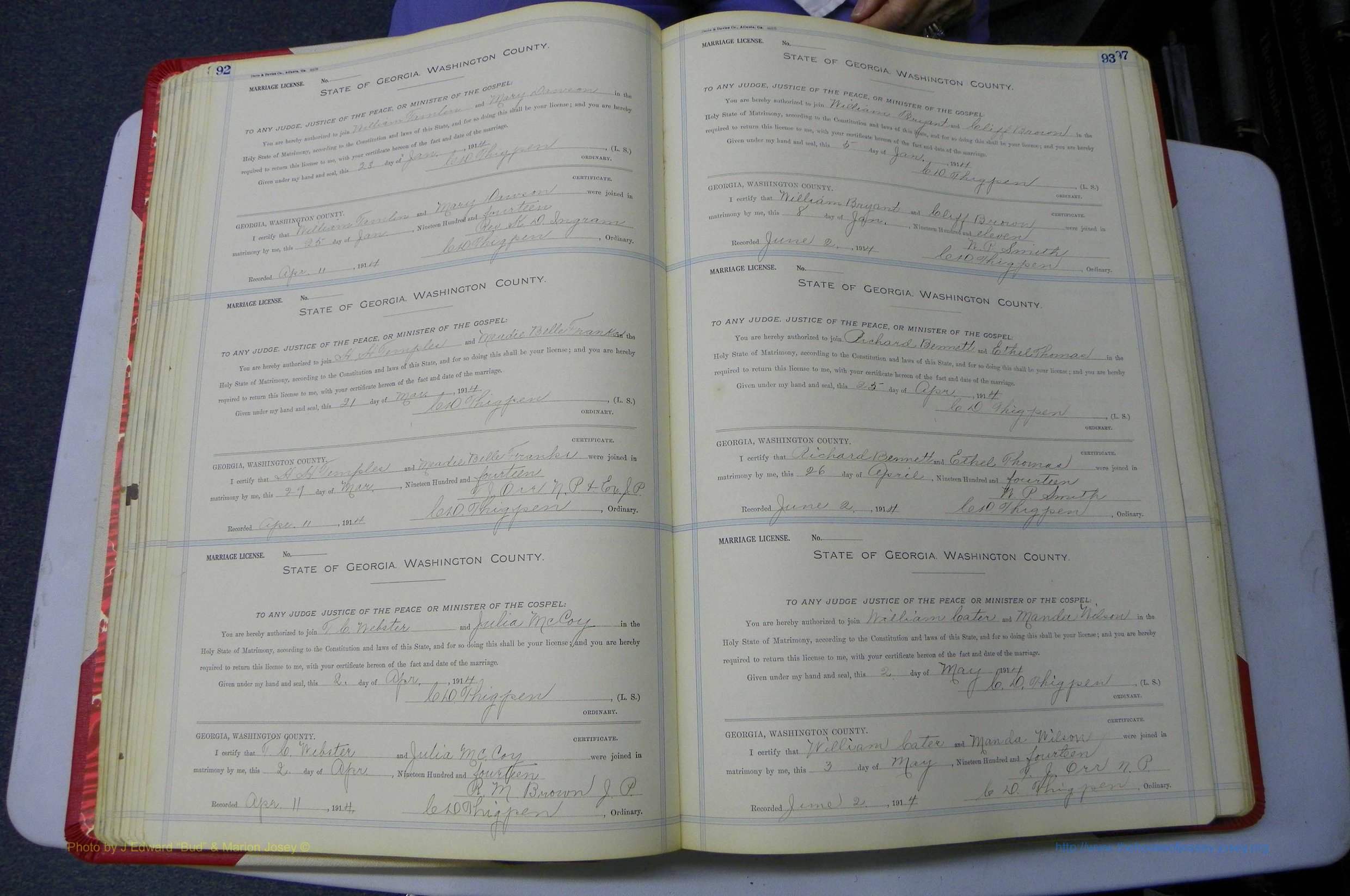 Was GA, Marriages Book L, 1913 - 1917, P 092-093.JPG