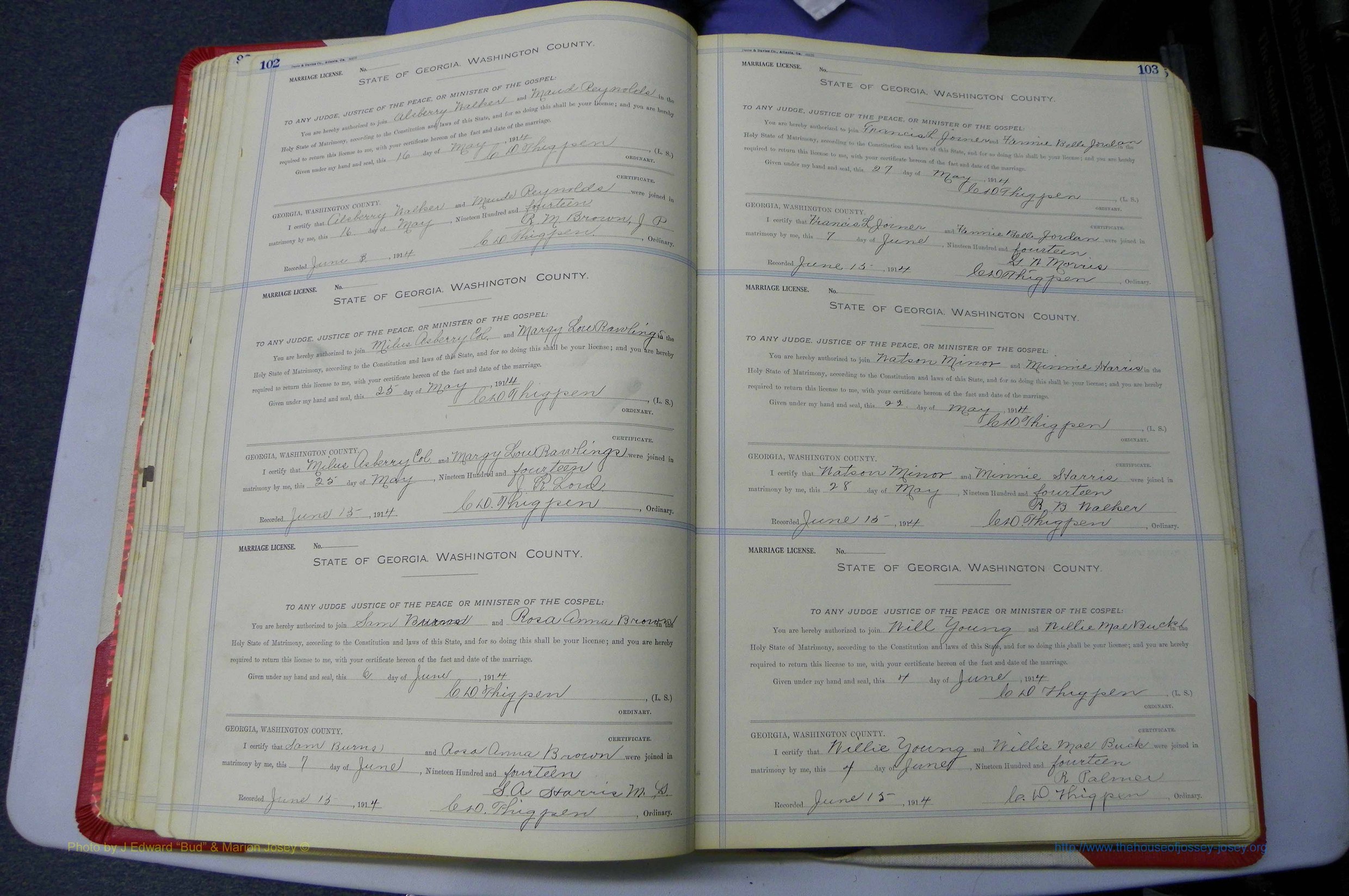 Was GA, Marriages Book L, 1913 - 1917, P 102-103.JPG