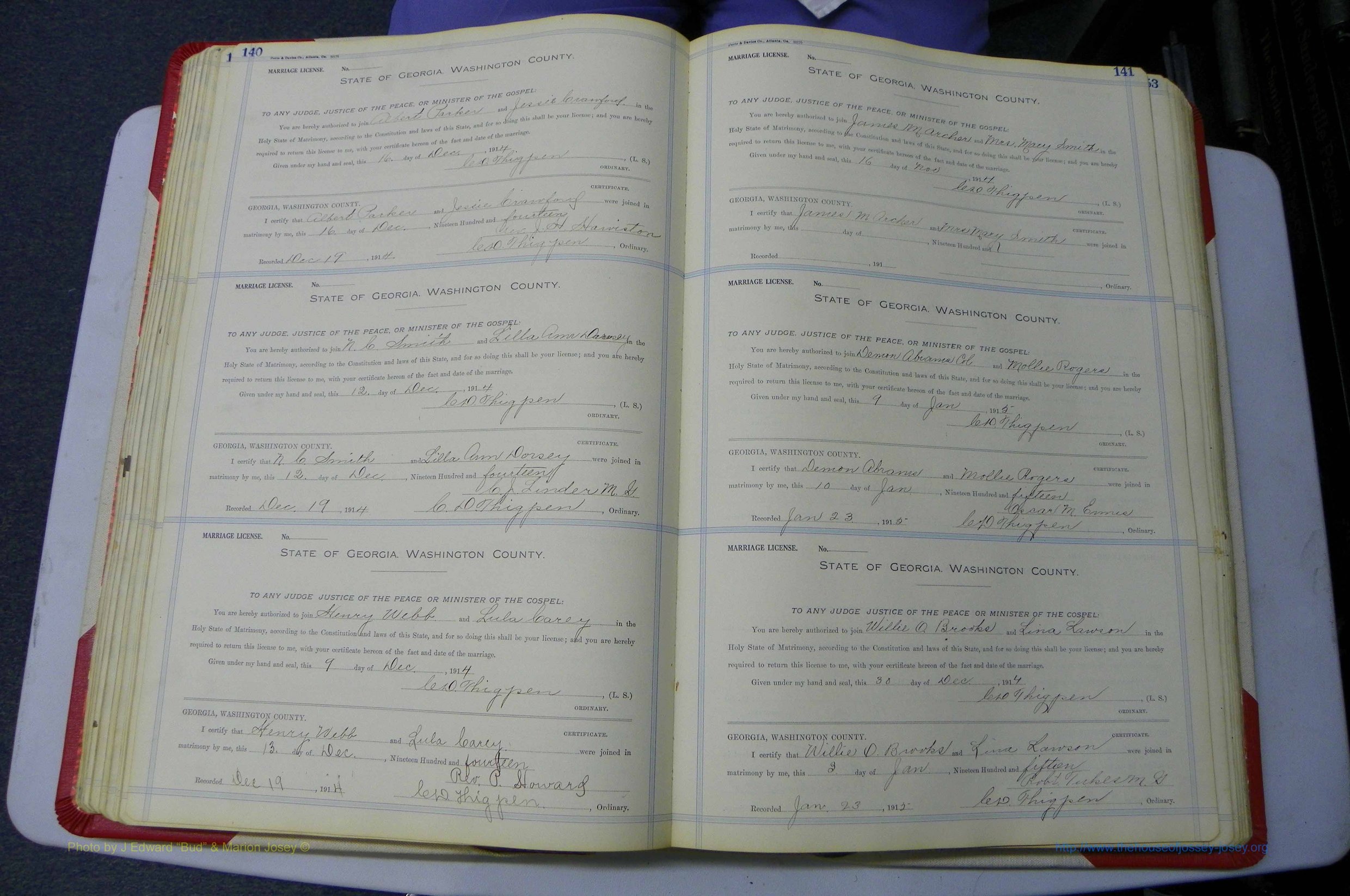 Was GA, Marriages Book L, 1913 - 1917, P 140-141.JPG