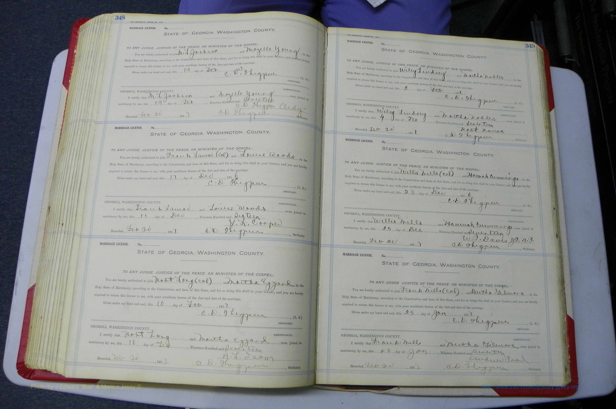 Was GA, Marriages Book L, 1913 - 1917, P 348-349.JPG
