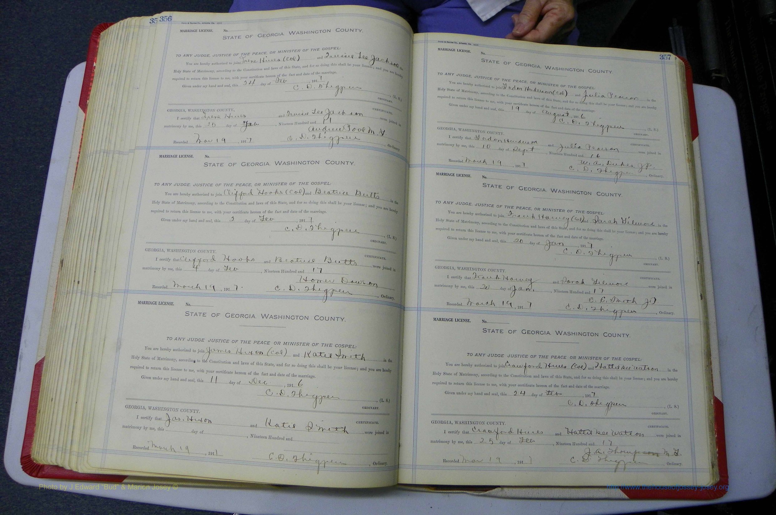 Was GA, Marriages Book L, 1913 - 1917, P 356-357.JPG