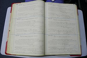 Was GA, Marriages Book L, 1913 - 1917, P 100-101.JPG