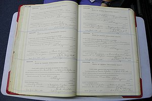 Was GA, Marriages Book L, 1913 - 1917, P 160-161.JPG