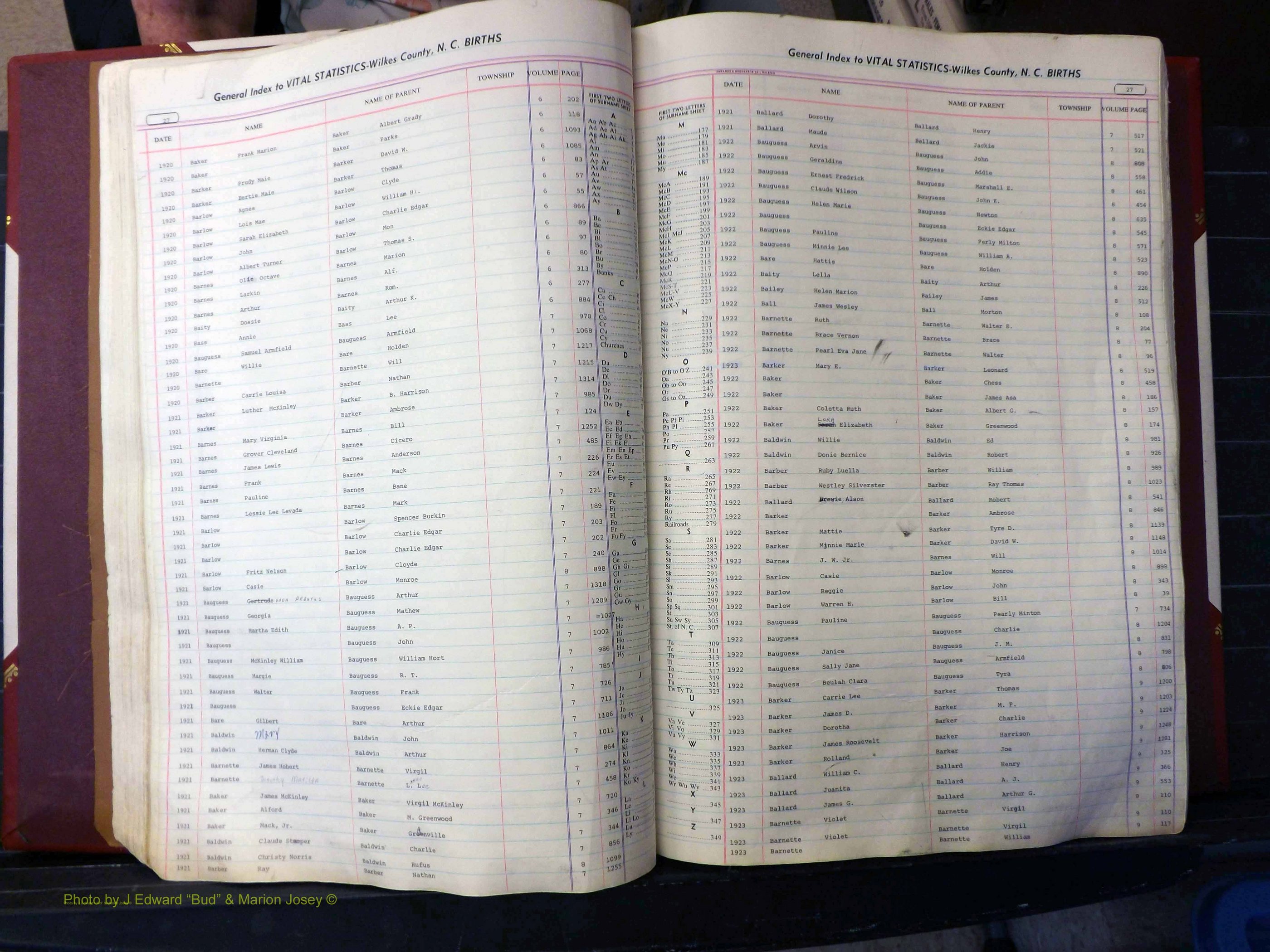 Wilkes Co, NC, Births, A-K, 1913-1962 (132).JPG