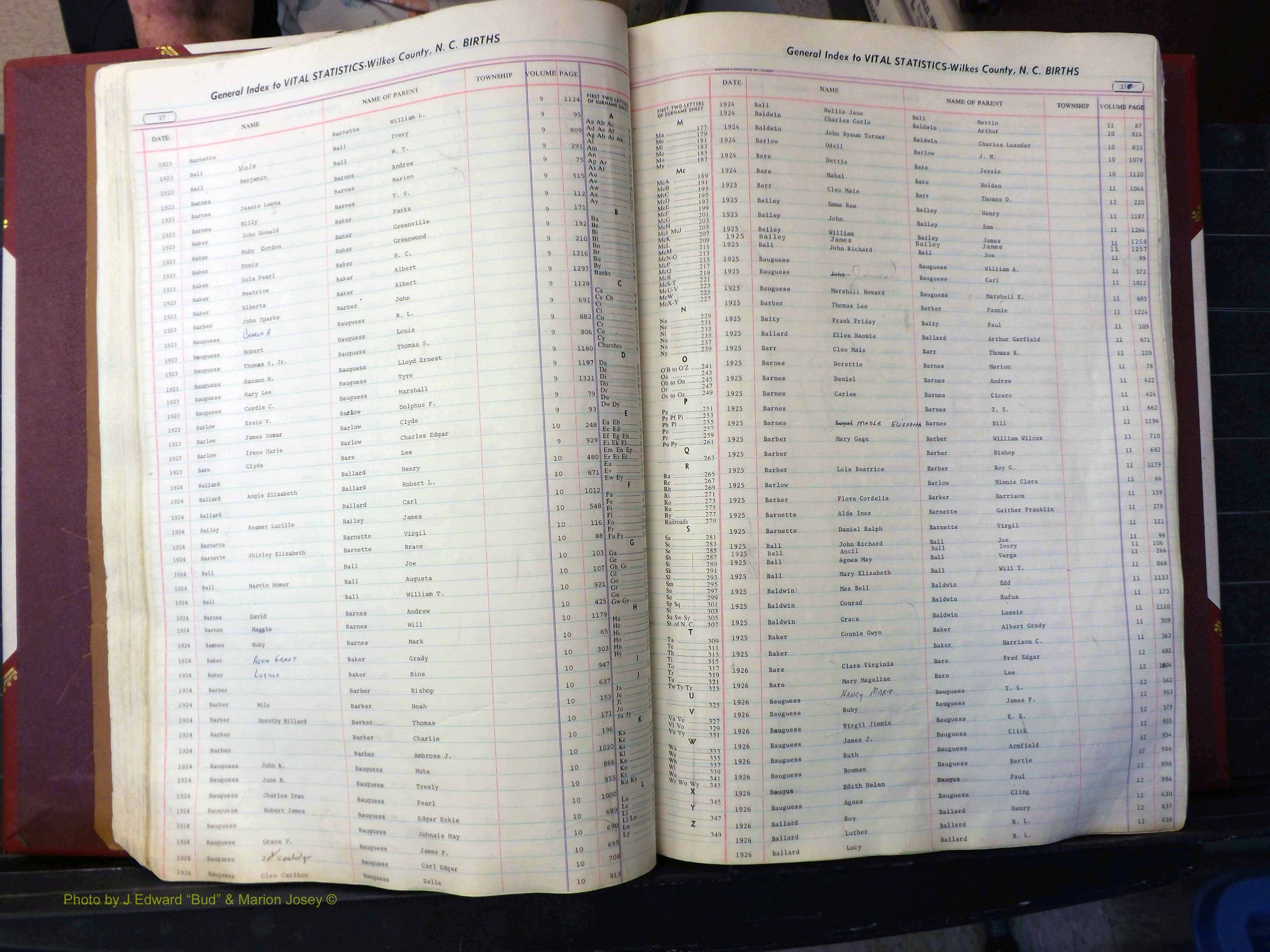 Wilkes Co, NC, Births, A-K, 1913-1962 (133).JPG