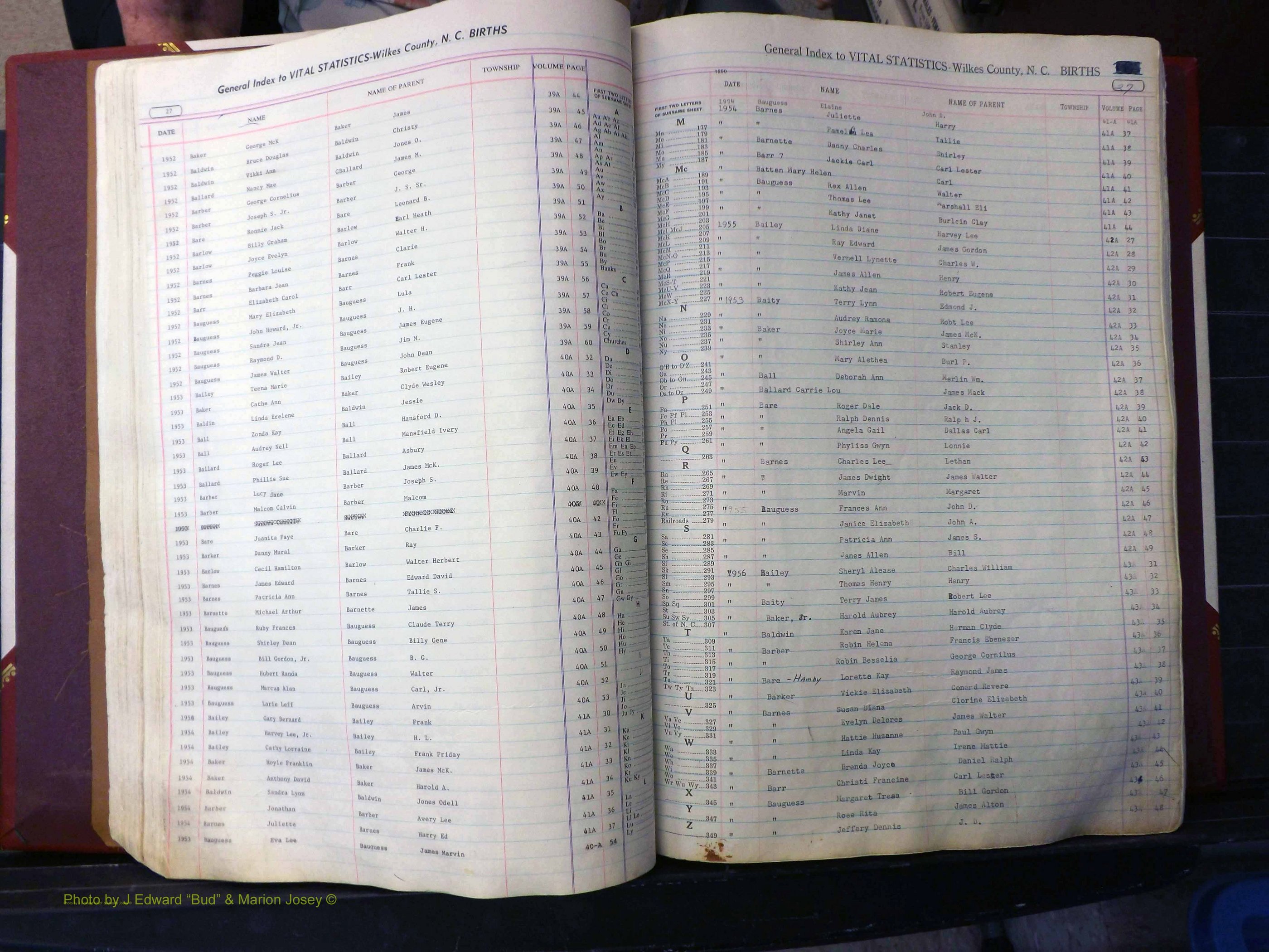 Wilkes Co, NC, Births, A-K, 1913-1962 (142).JPG