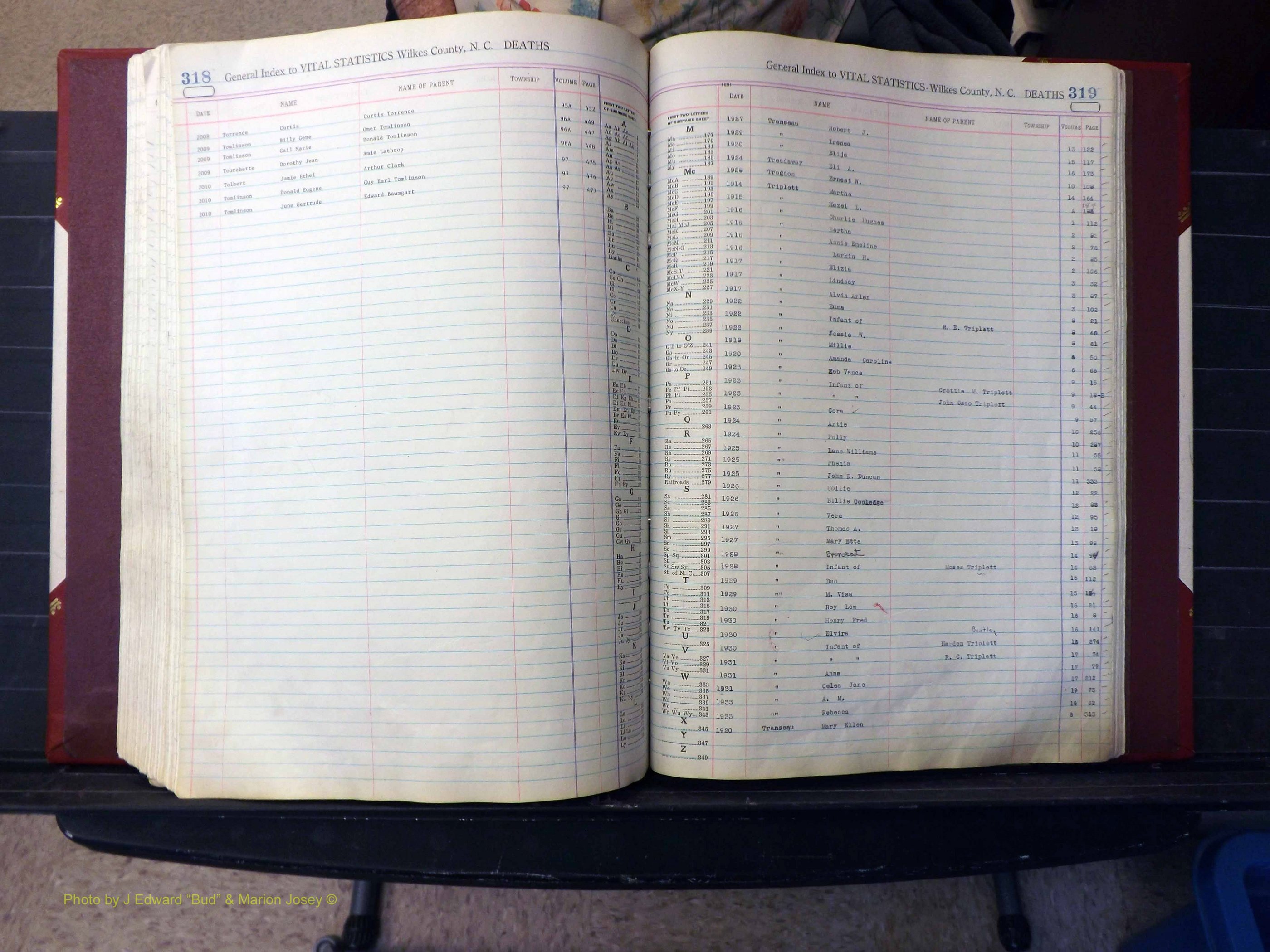 Wilkes Co, NC, Deaths, K-Z, 1913-2010 (289).JPG