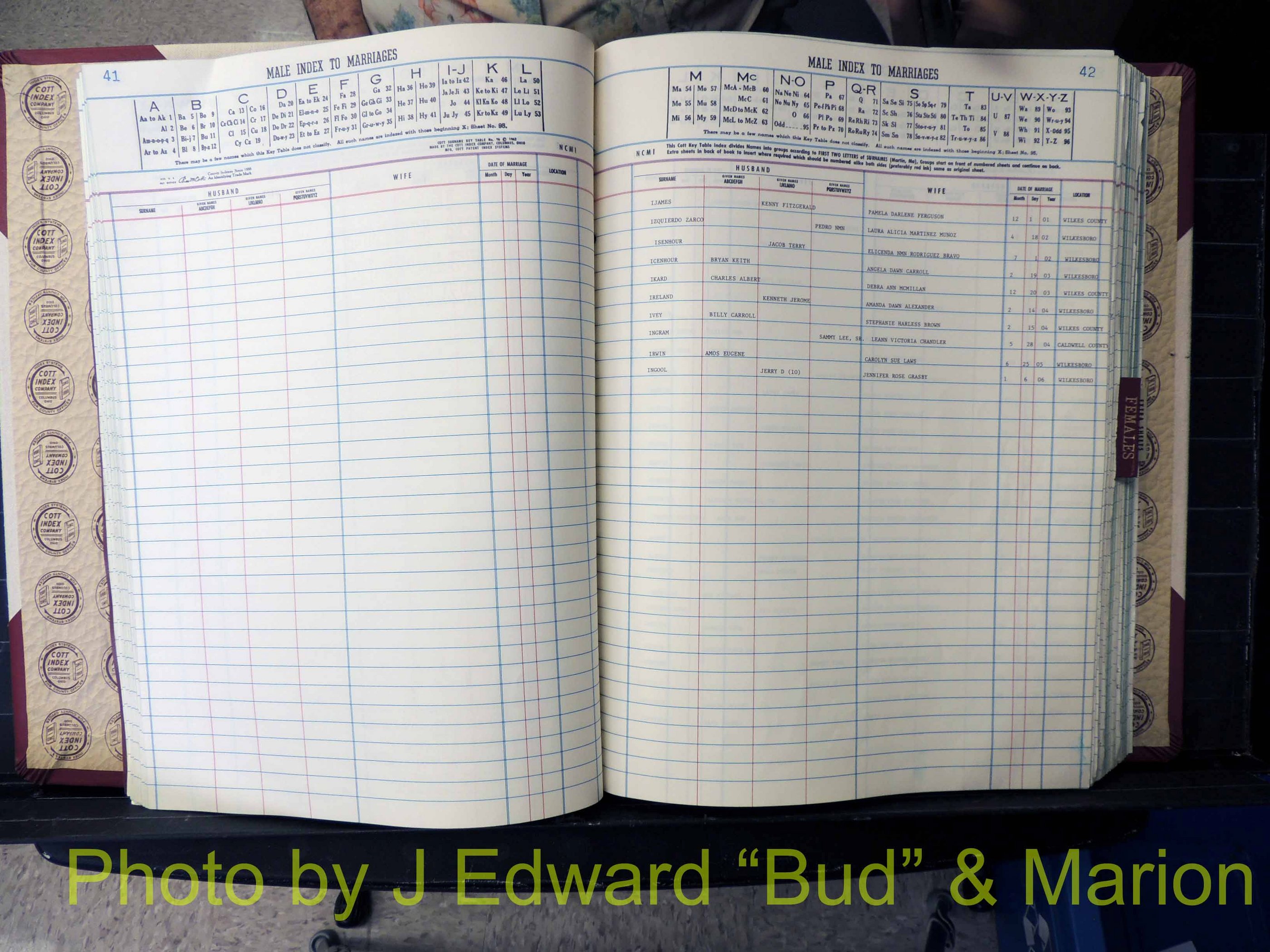 Wilkes Co, NC, Marriage Book 11, 2000-2006 (144).JPG
