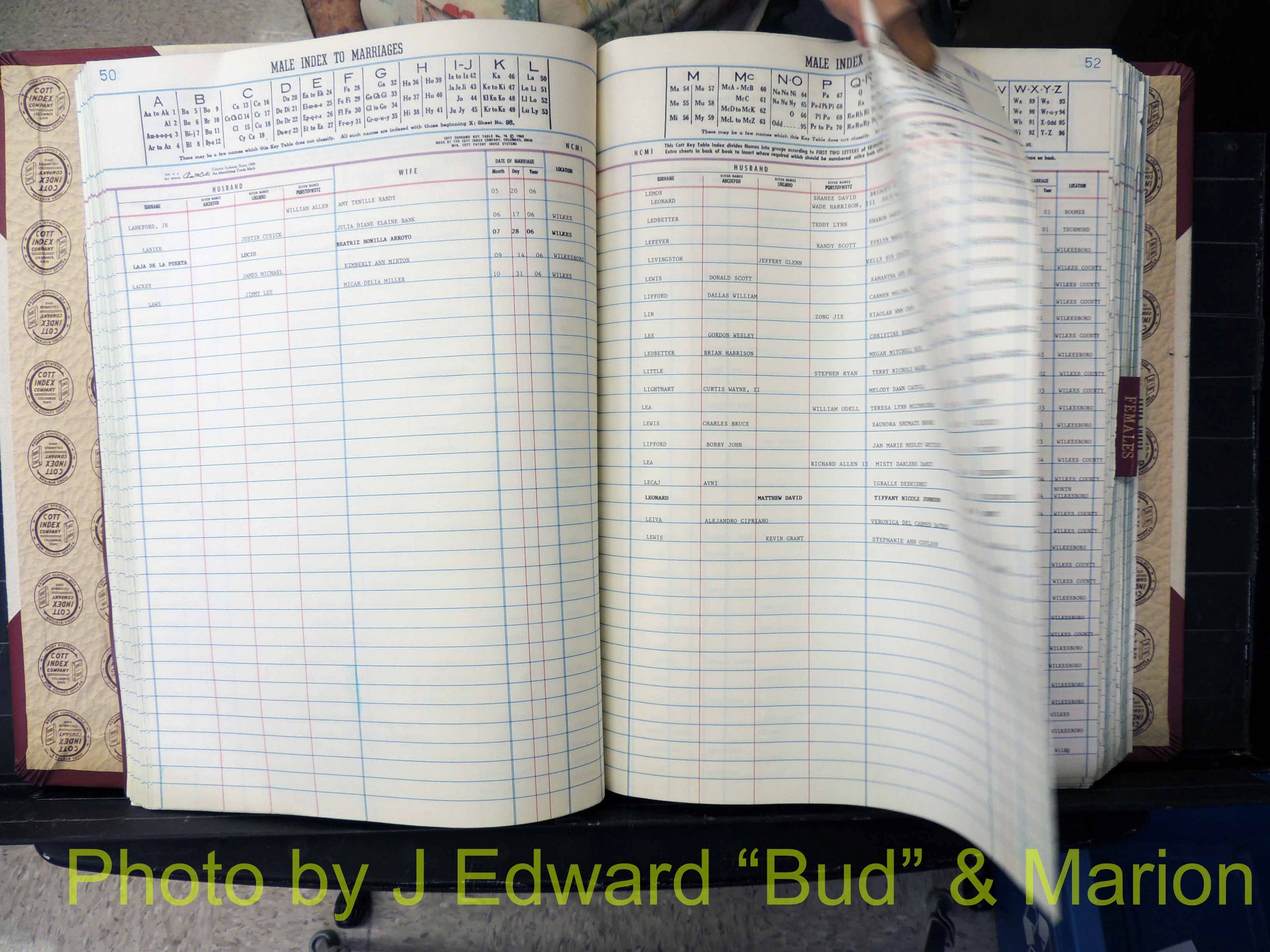Wilkes Co, NC, Marriage Book 11, 2000-2006 (154).JPG