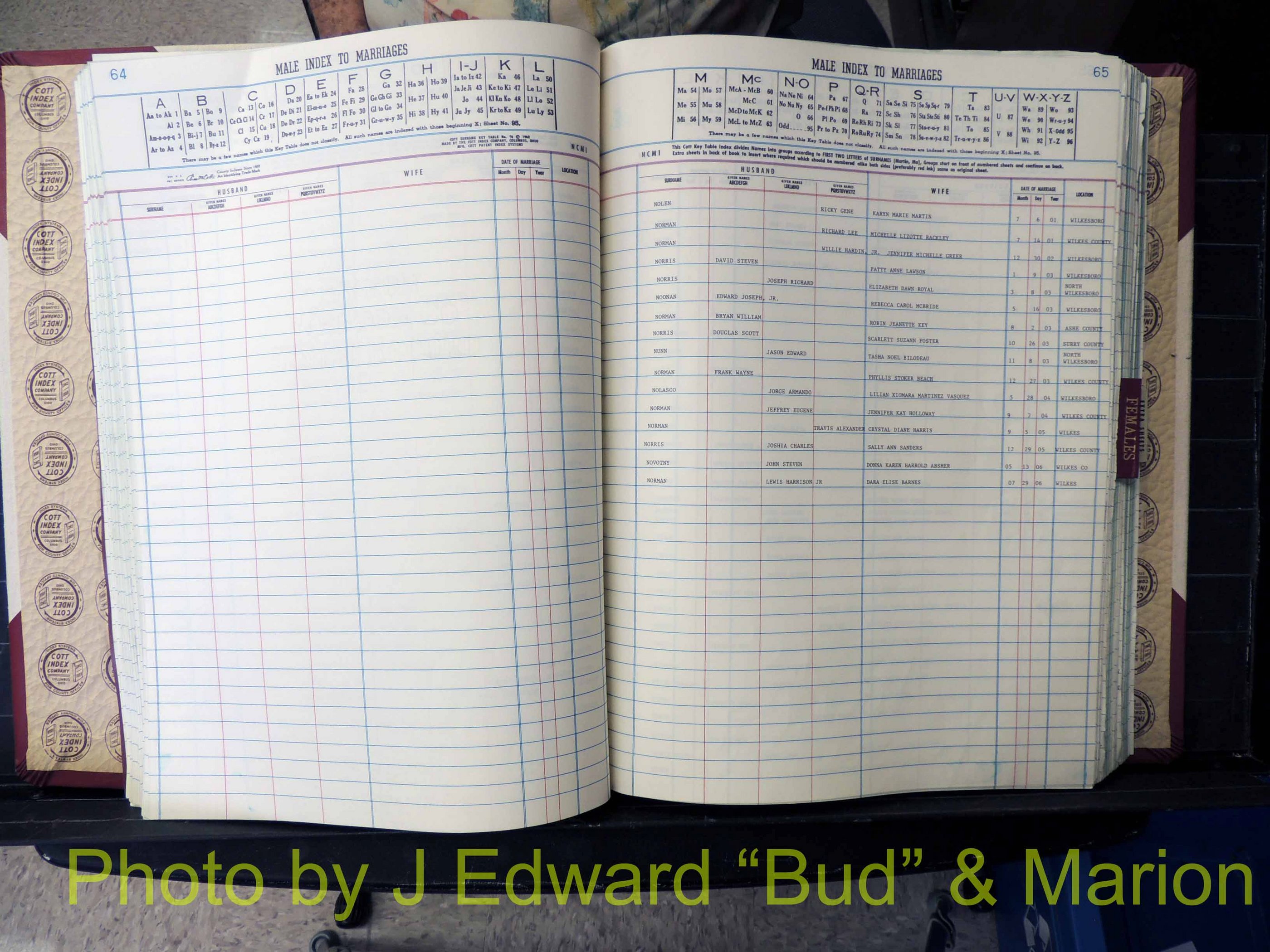 Wilkes Co, NC, Marriage Book 11, 2000-2006 (170).JPG