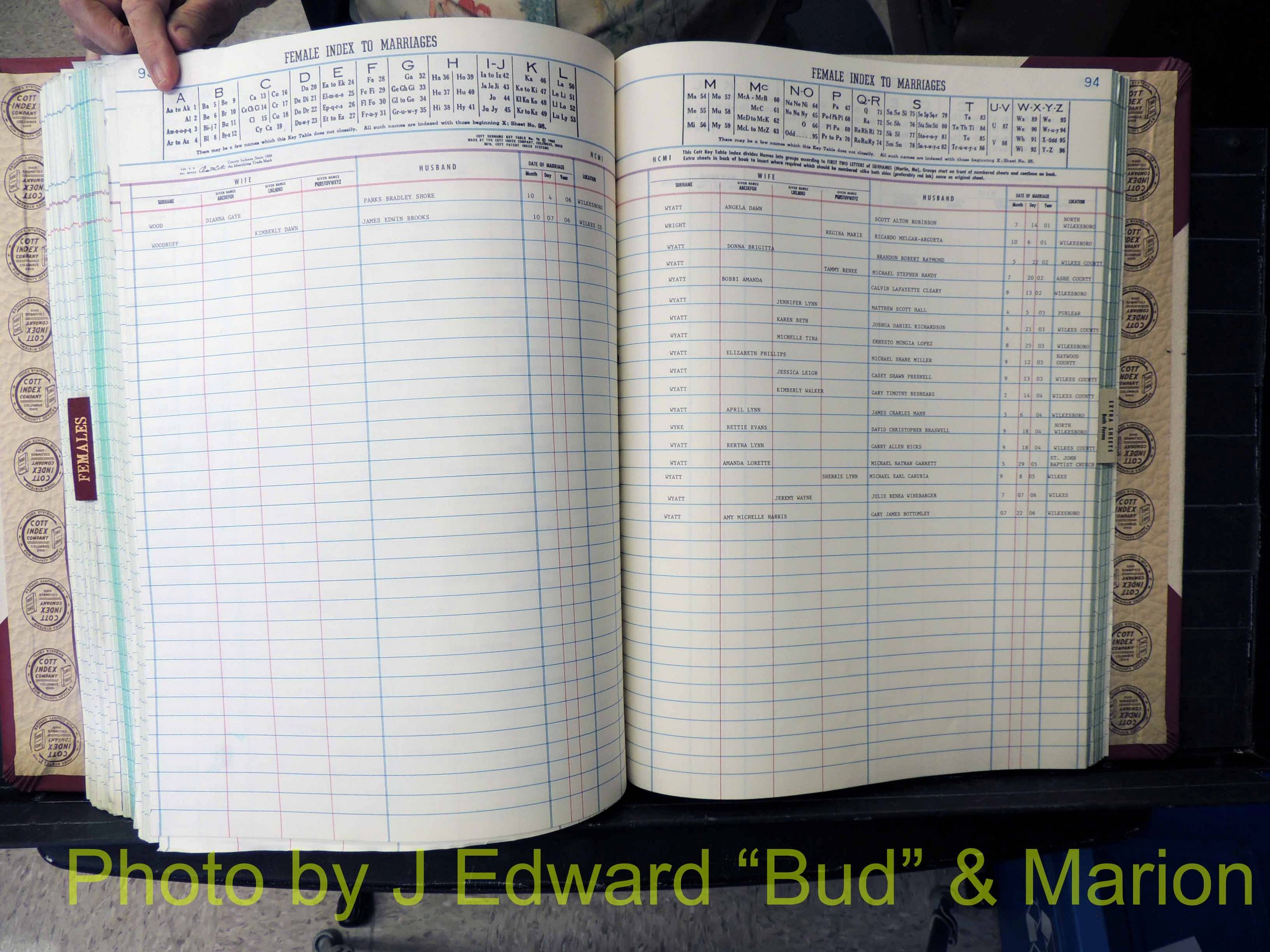 Wilkes Co, NC, Marriage Book 11, 2000-2006 (308).JPG