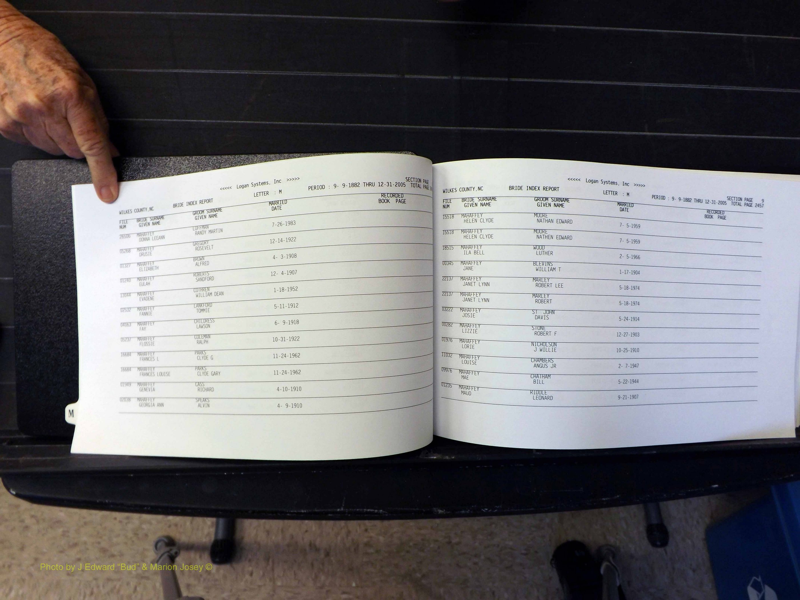 Wilkes Co, NC, Marriages, Female Index, M-P, 1882-2005 (105).JPG